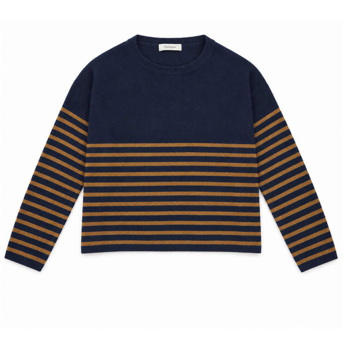 Maglia Sophie Stripe Donna Blue/Senape