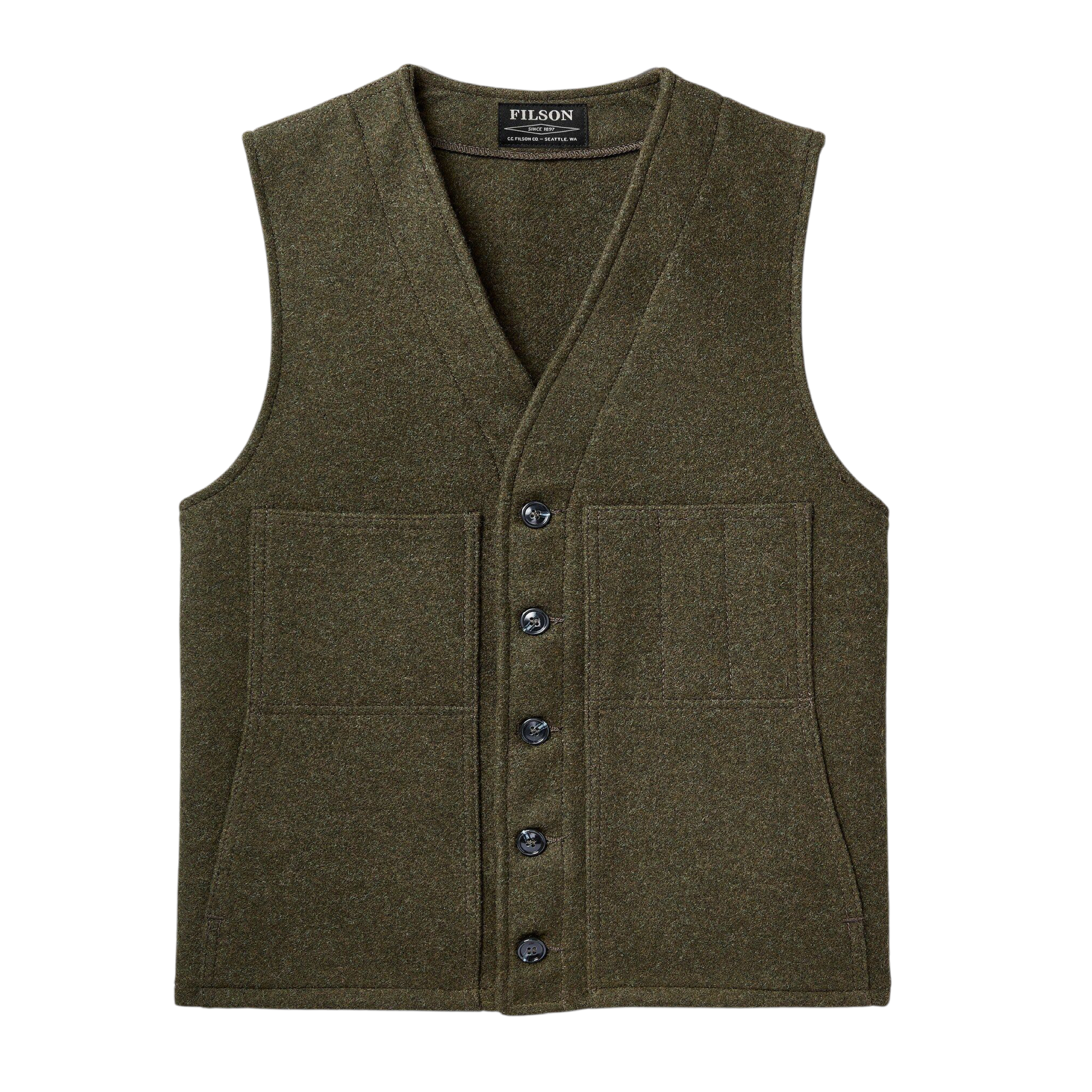 Gilet Mackinaw Wool Uomo Forest Green