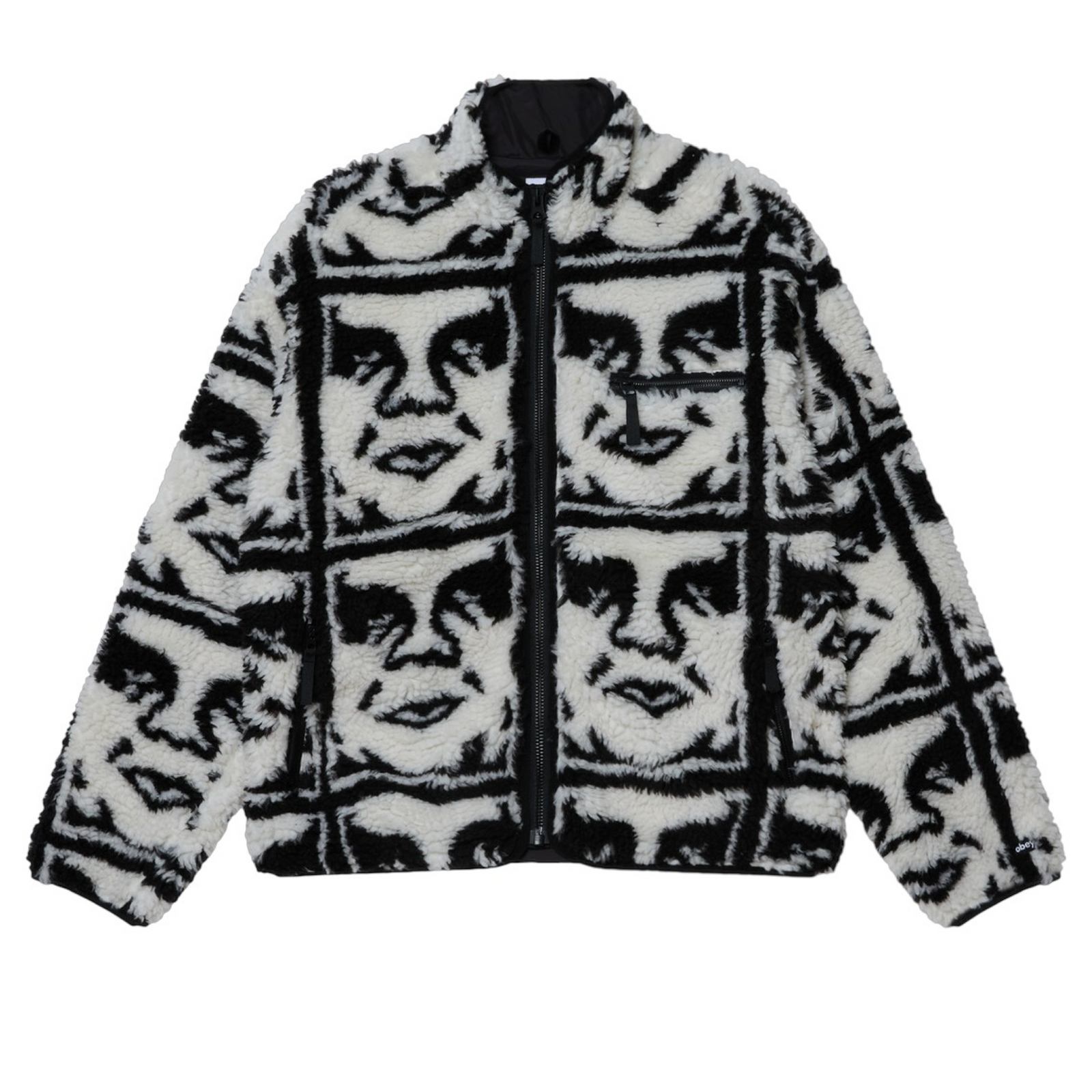 Giacca Repeated Icon Sherpa Uomo Black Milti