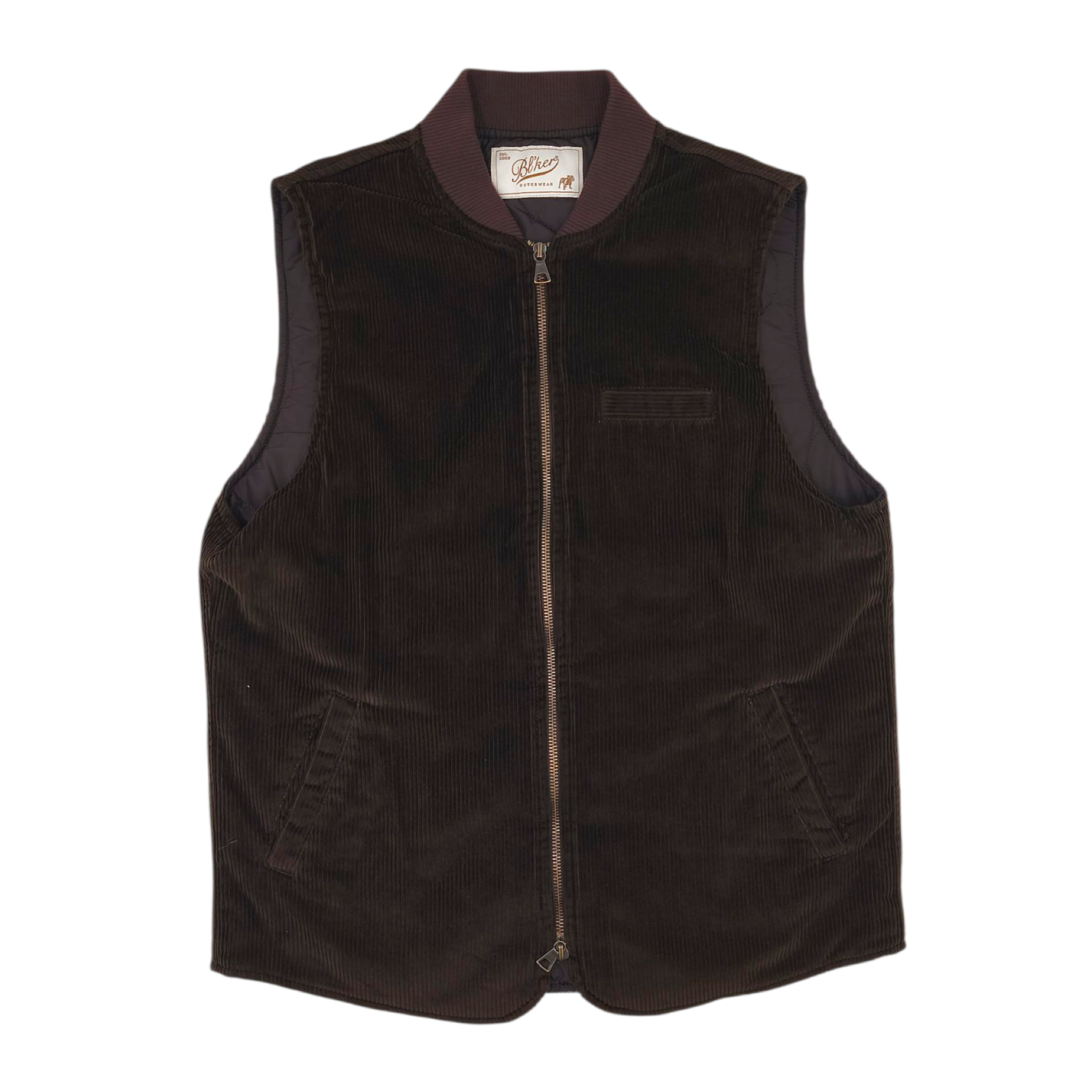 Gilet Velvet Trapunta Bear Uomo Brown