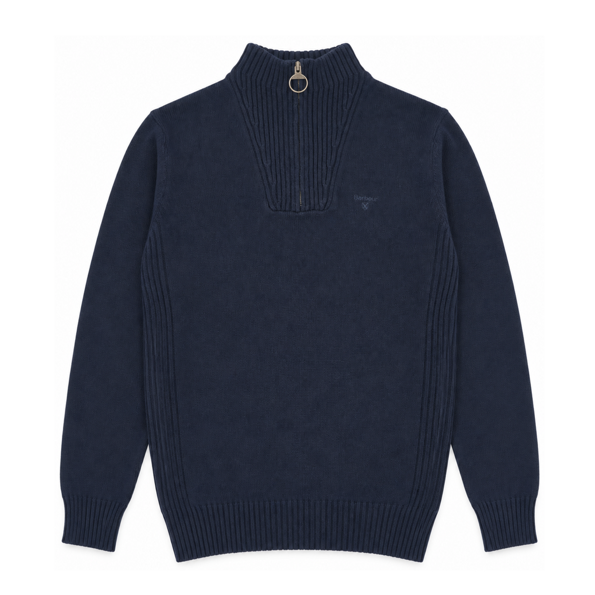 Maglia Essential Lambswool Zip Uomo Navy