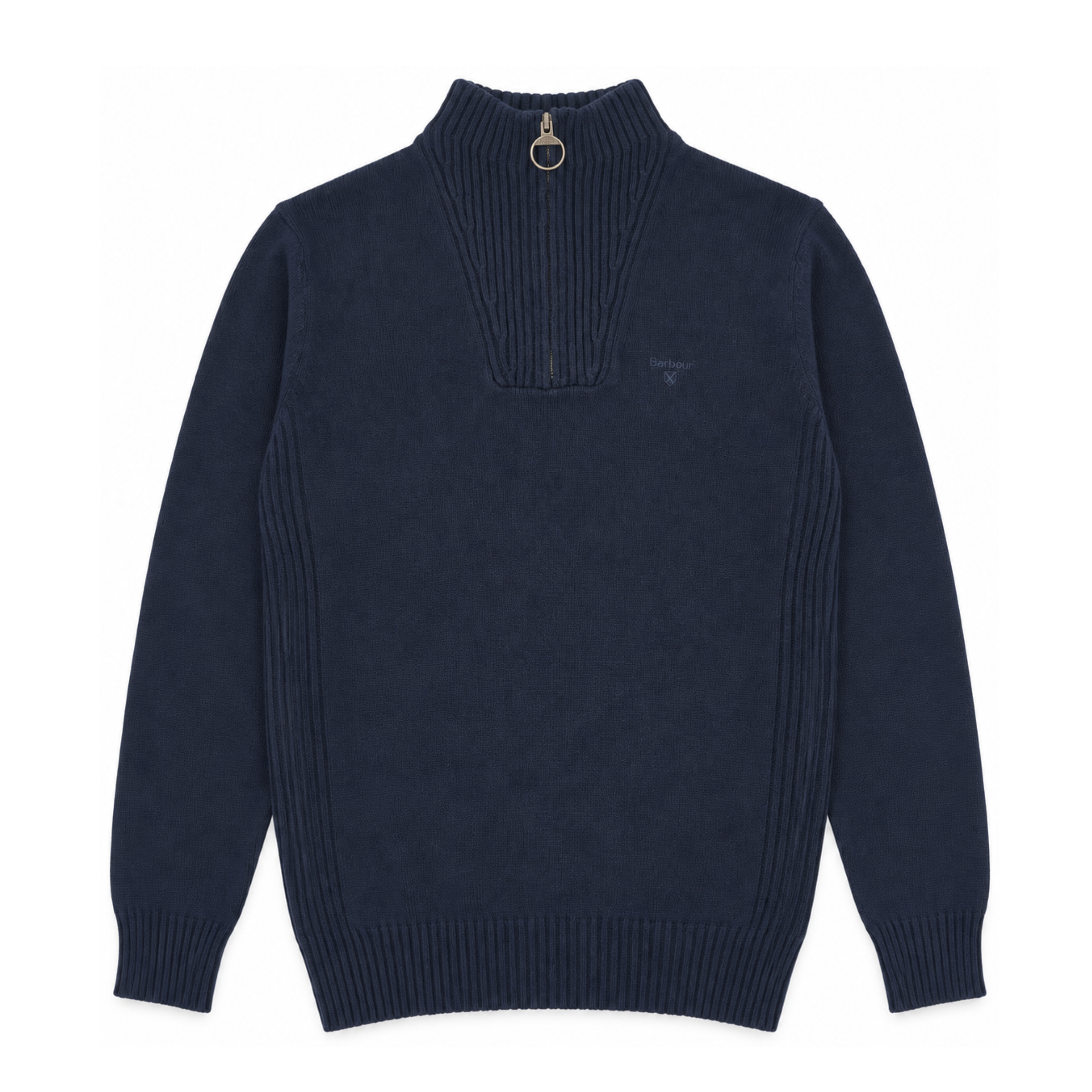 Maglia Essential Lambswool Zip Uomo Navy