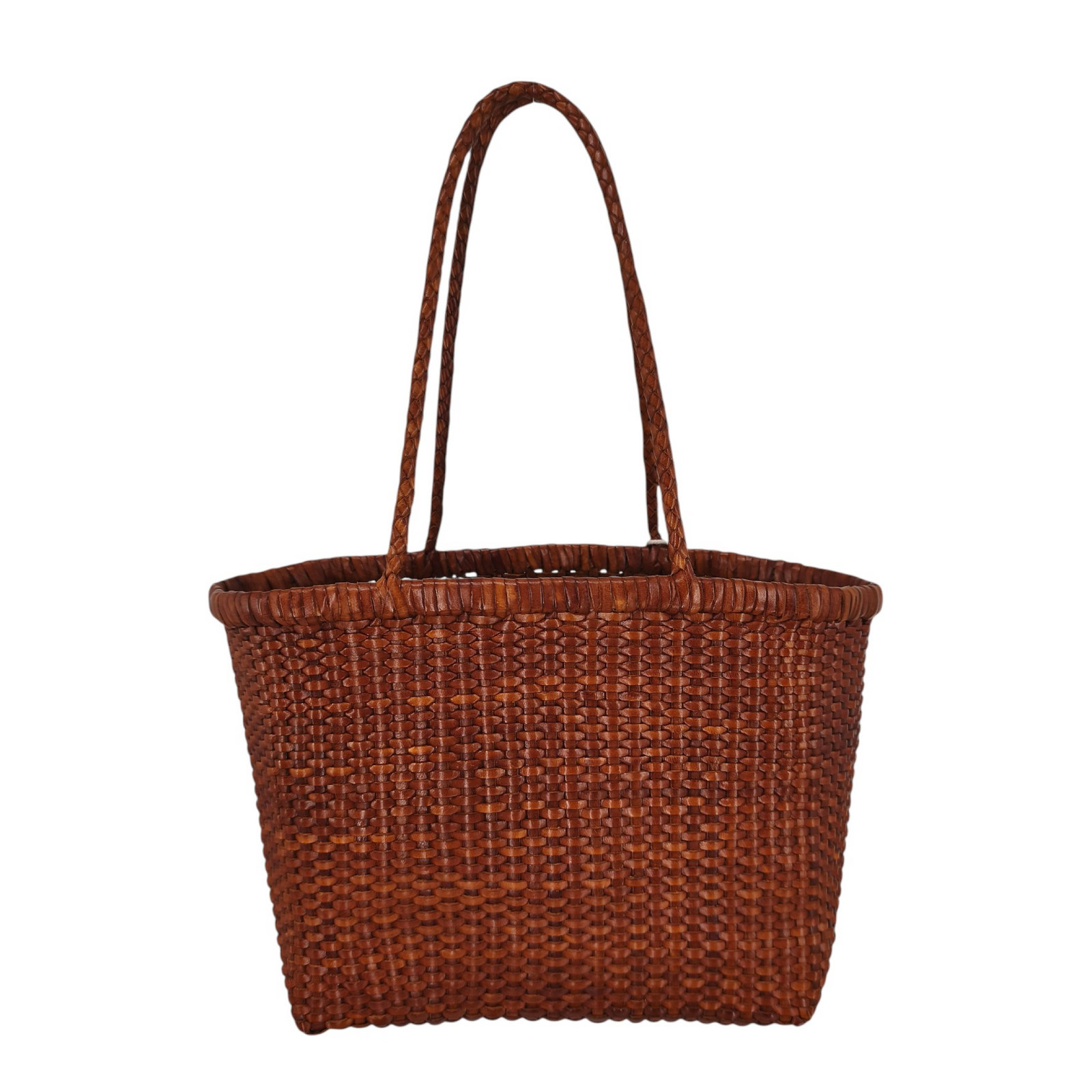 Bolsa Weave Basket Small Mujer Tan