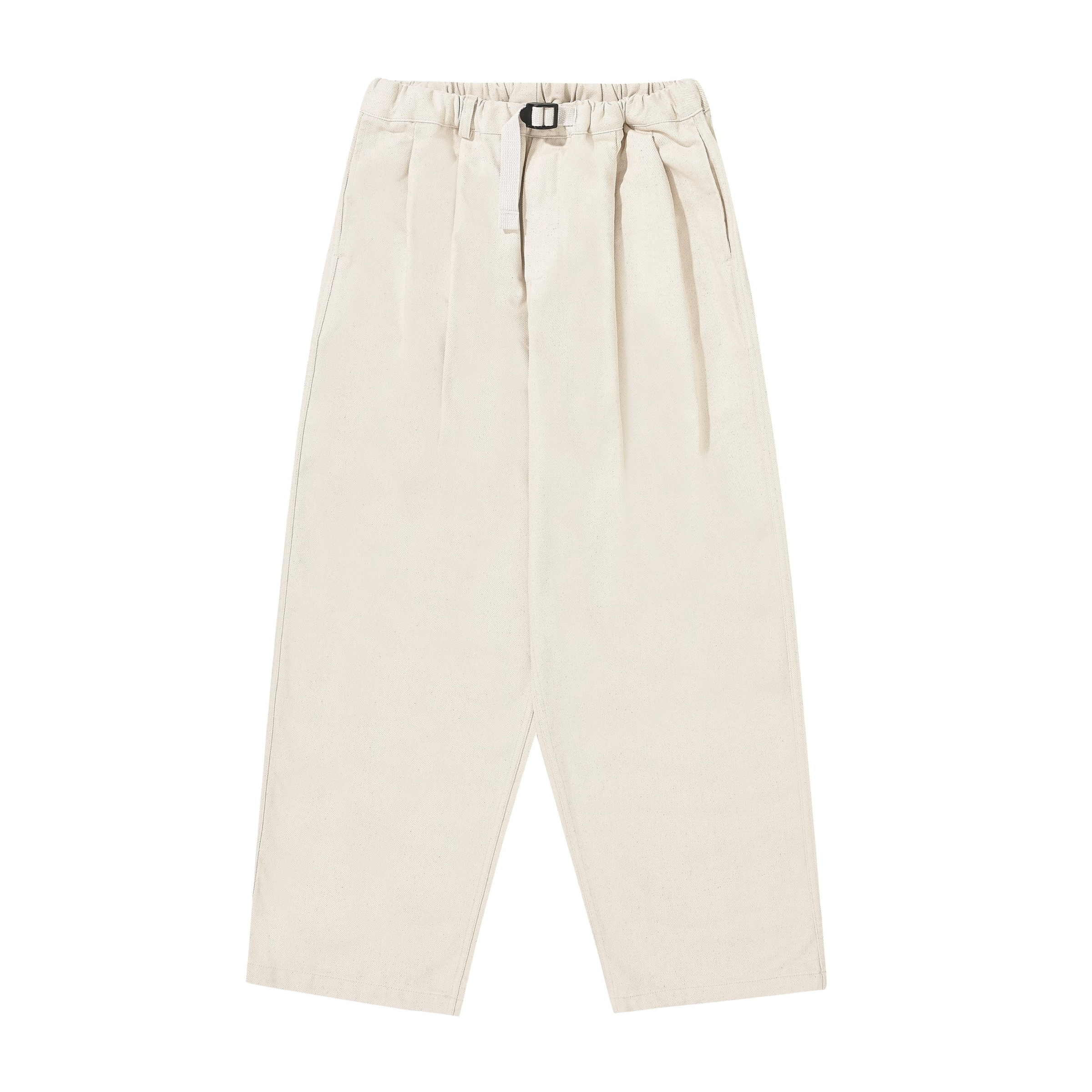 Two Tuck Wide Denim Hose Ecru