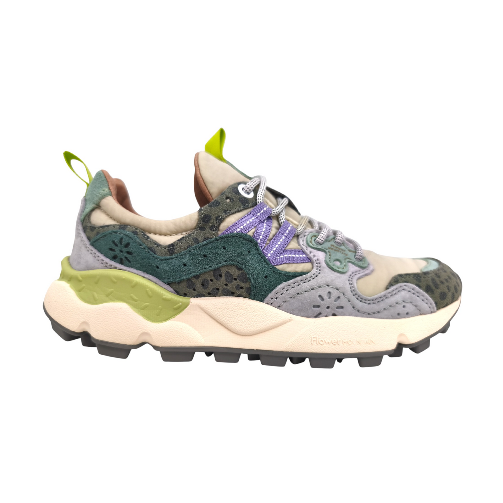 Scarpe Yamano 3 Animalier Donna Taupe/Green Bottle