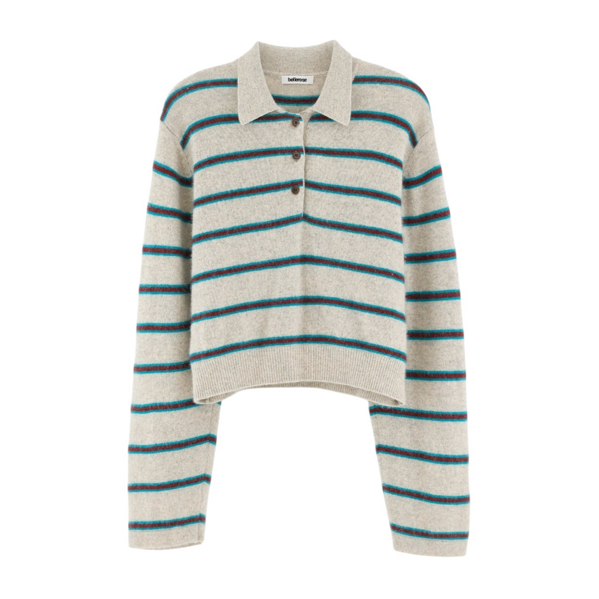 Frau Dussyr Pullover Atlantis/Grenat/Light Grey