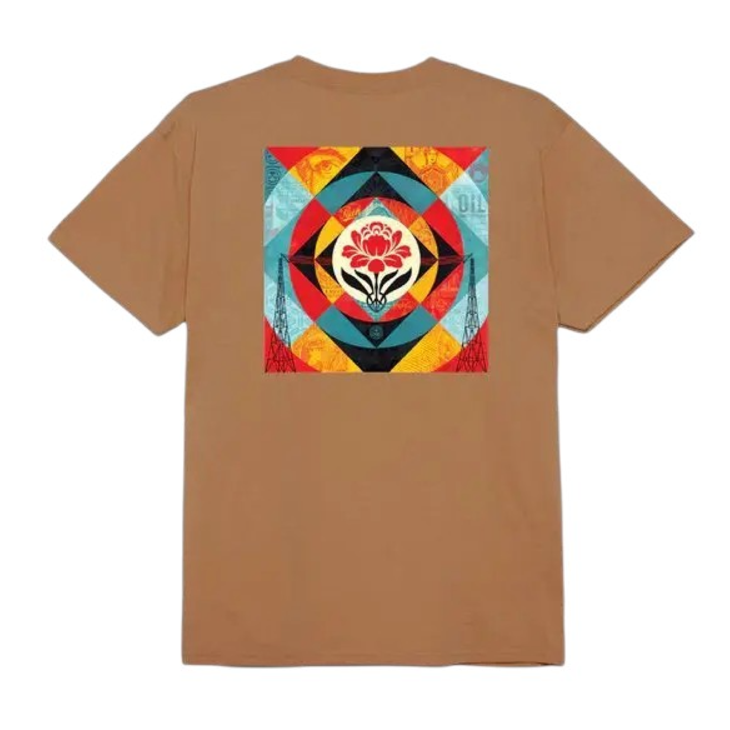 T-shirt Geometric Power Canvas Uomo Brown Sugar