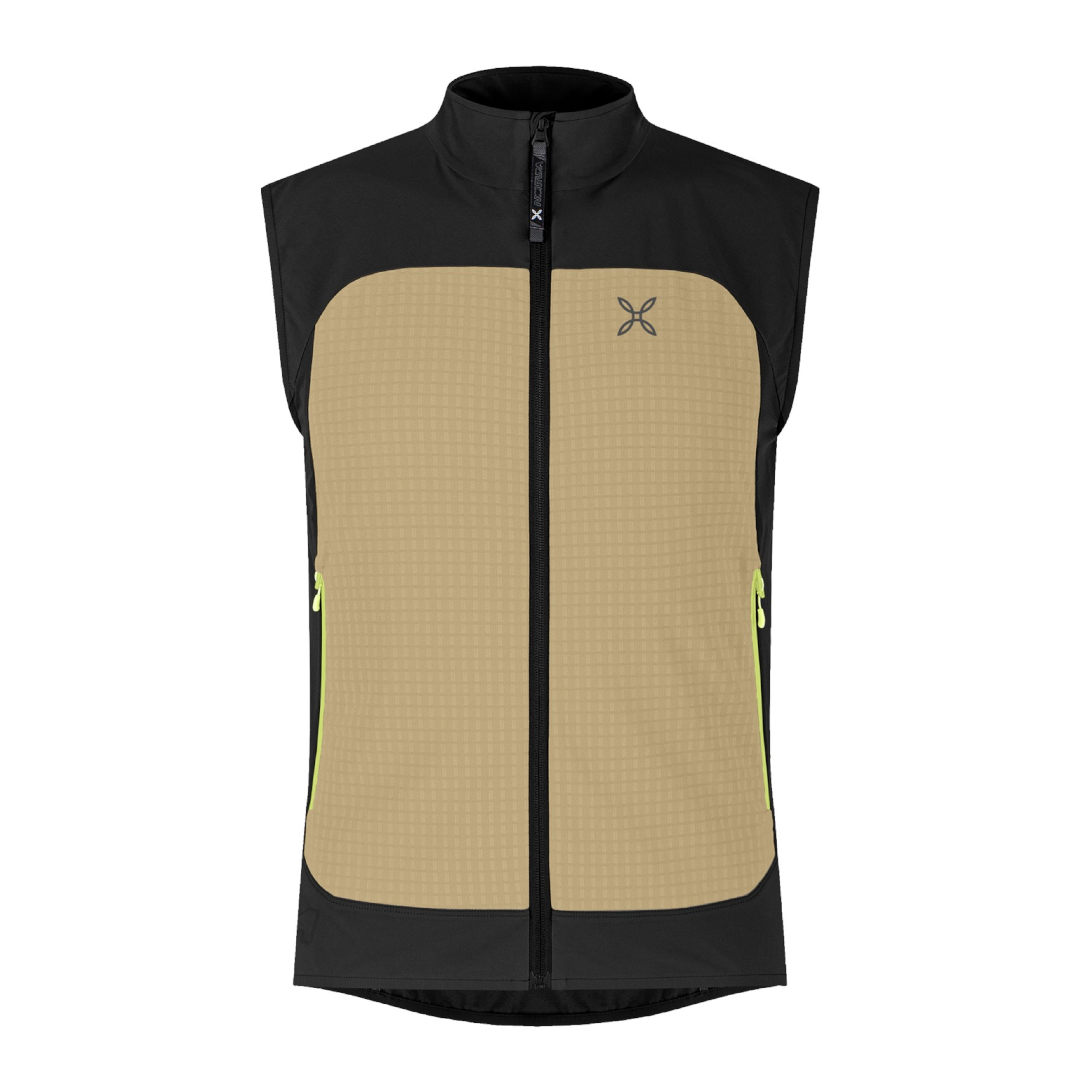 Mann Seed Weste Desert Beige/Sunny Lime