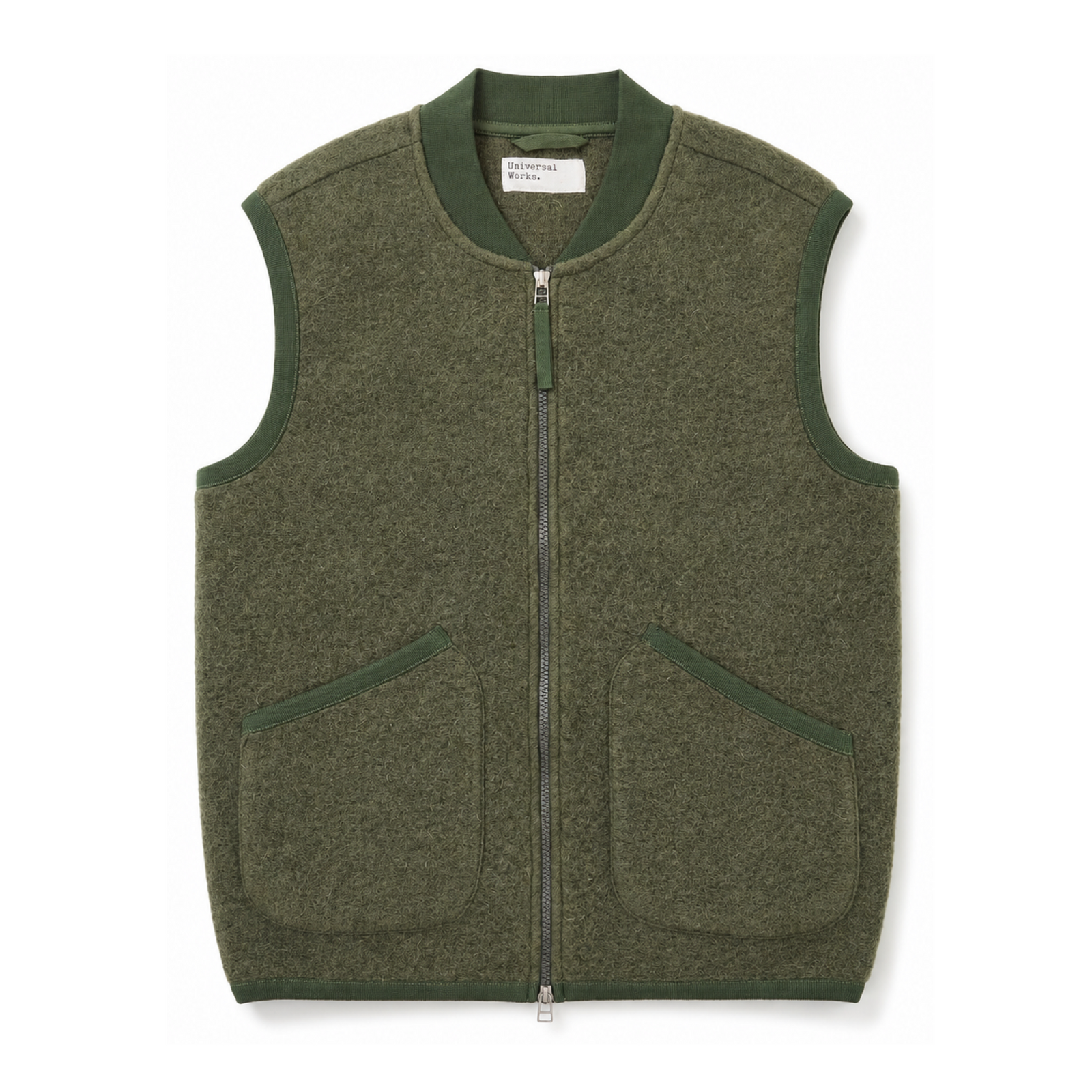 Gilet Zip Waistcoat Homme Olive