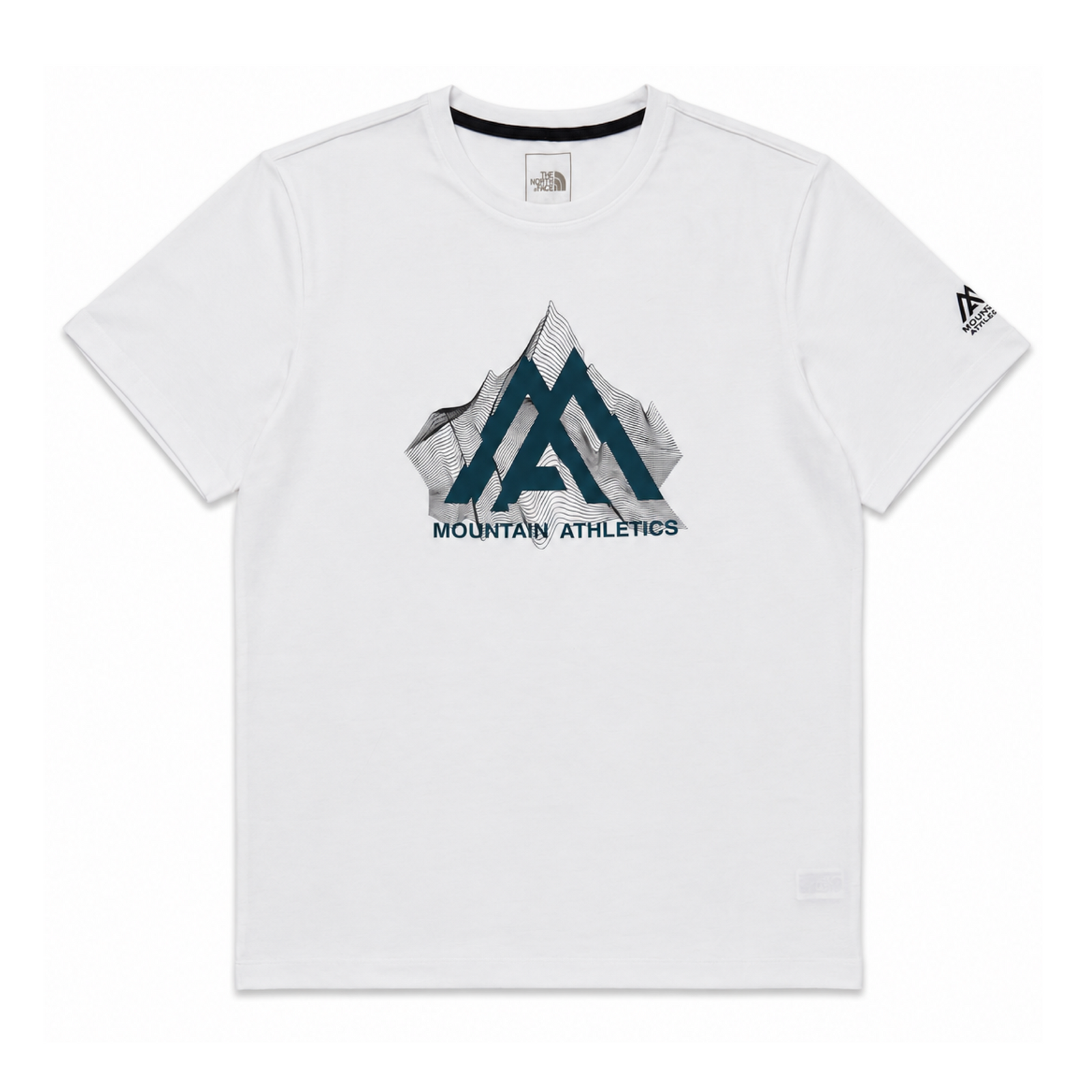 T-shirt Topographic Regular Homme White