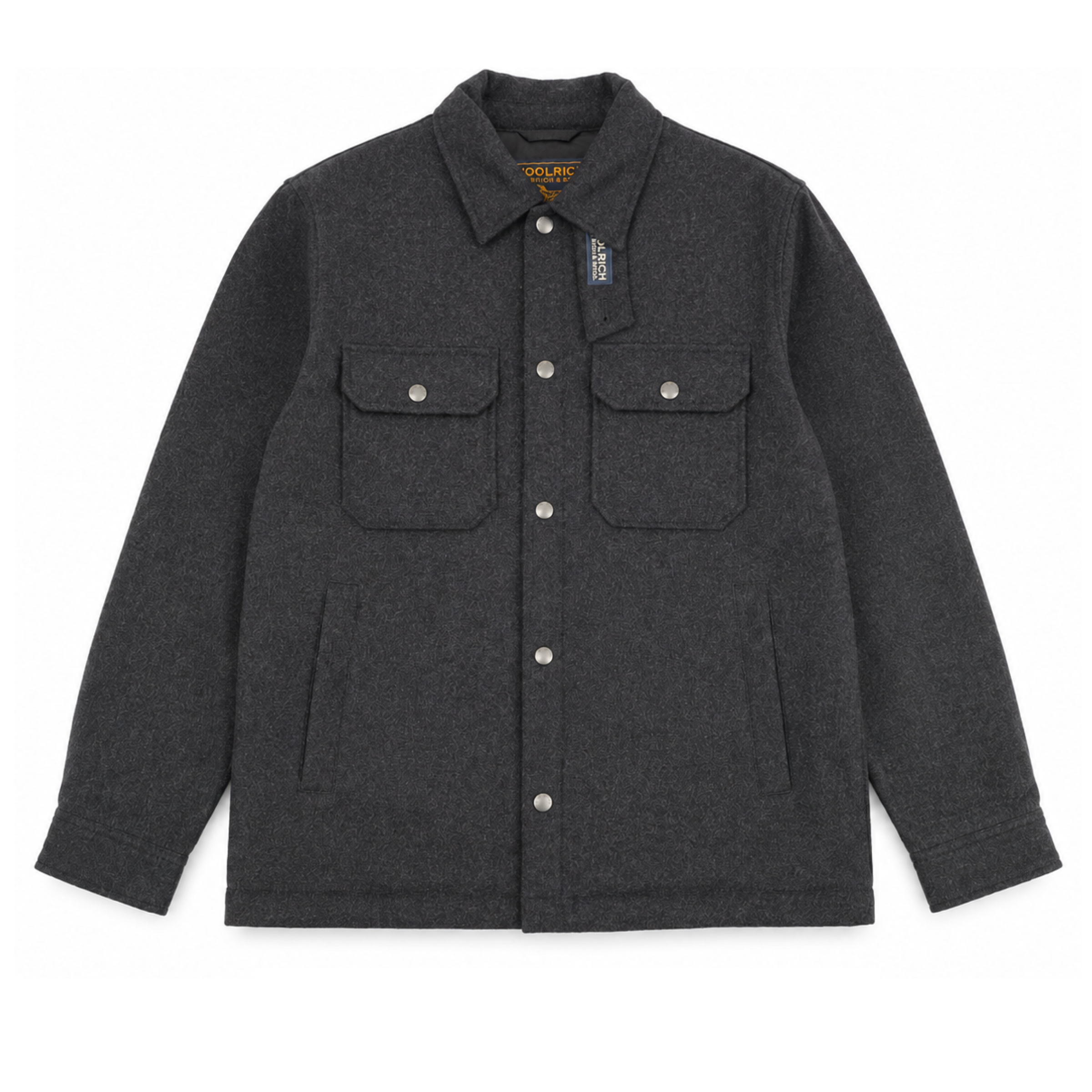 Mann Wool Alaska Jacke Black Melange
