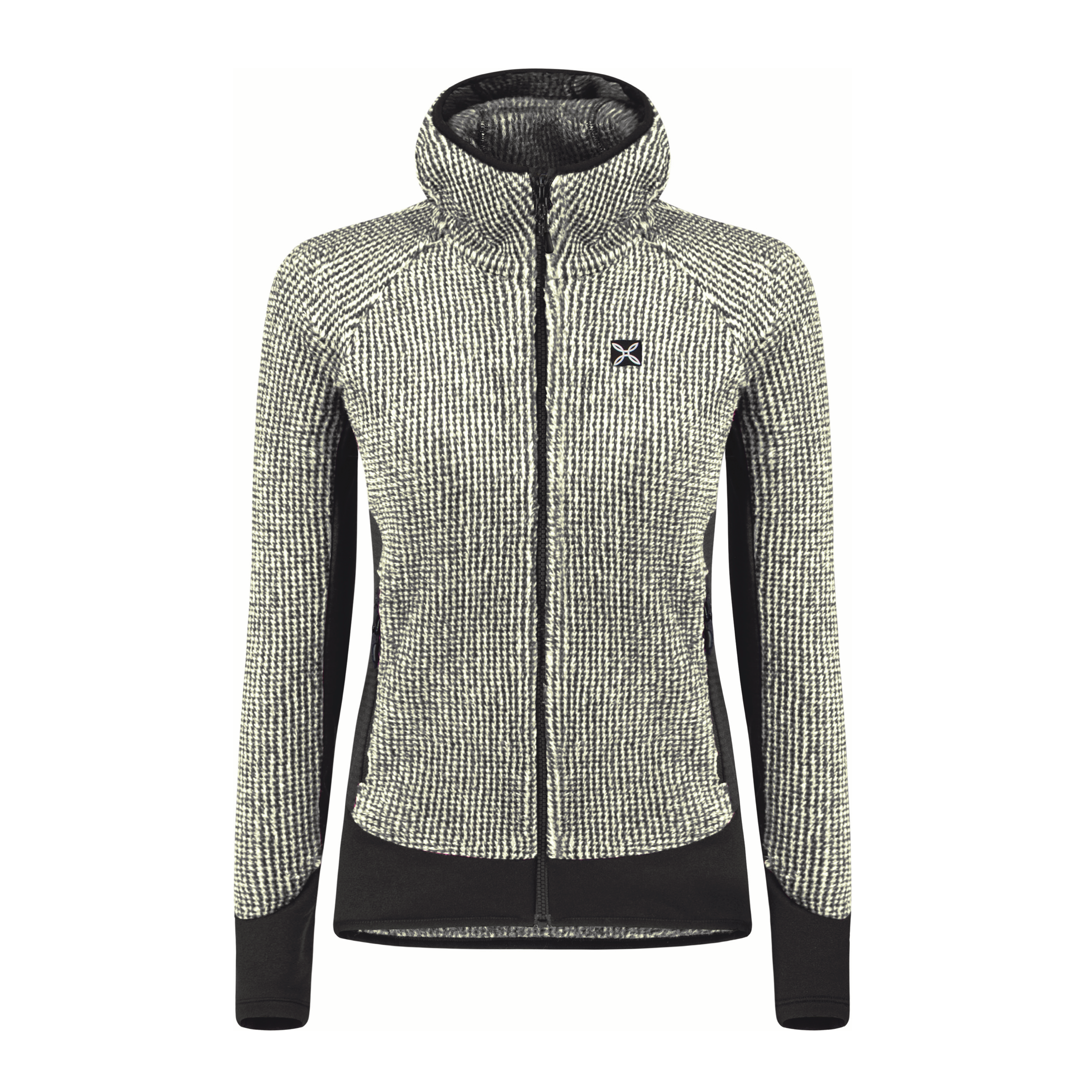 Maglia Remix Fleece Donna Black/White