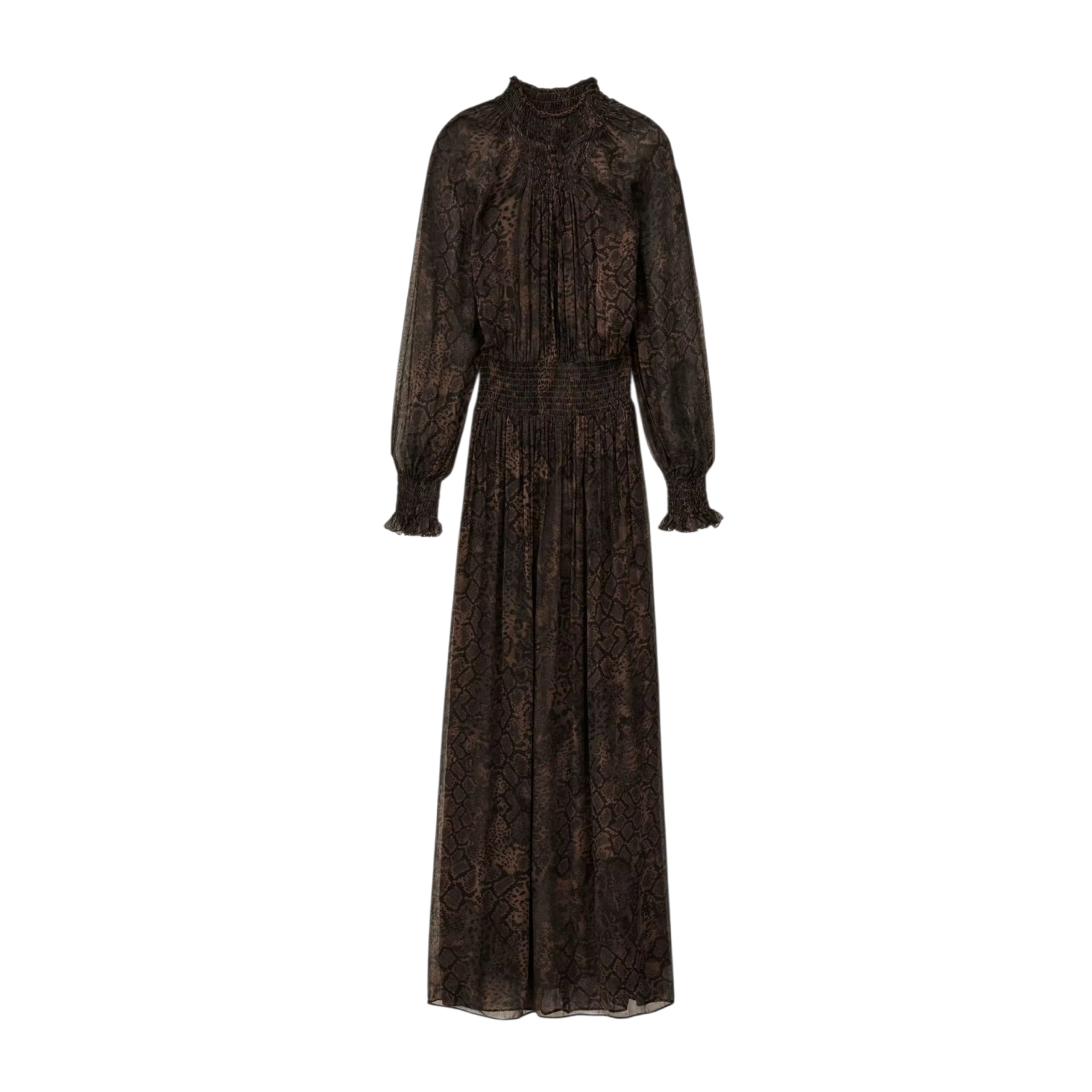 Frau Smoky Kleid Marron