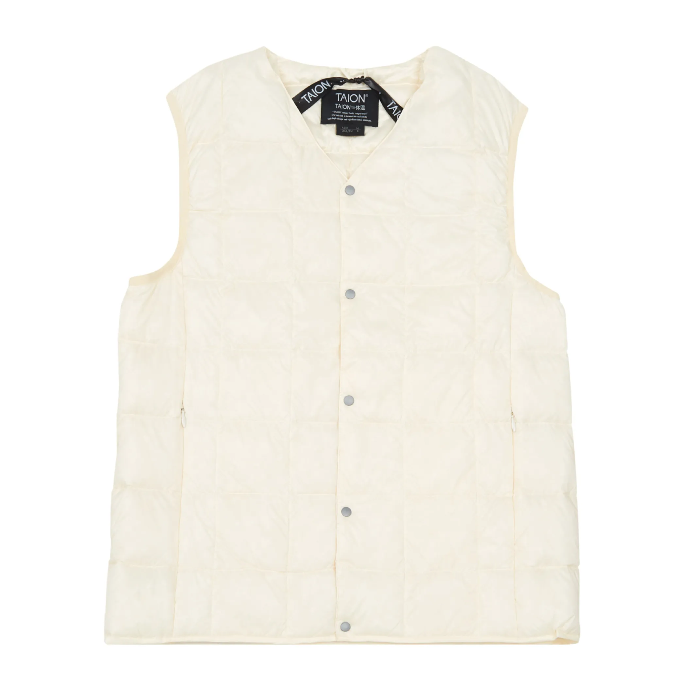 Gilet Crew Neck Button Down Off White