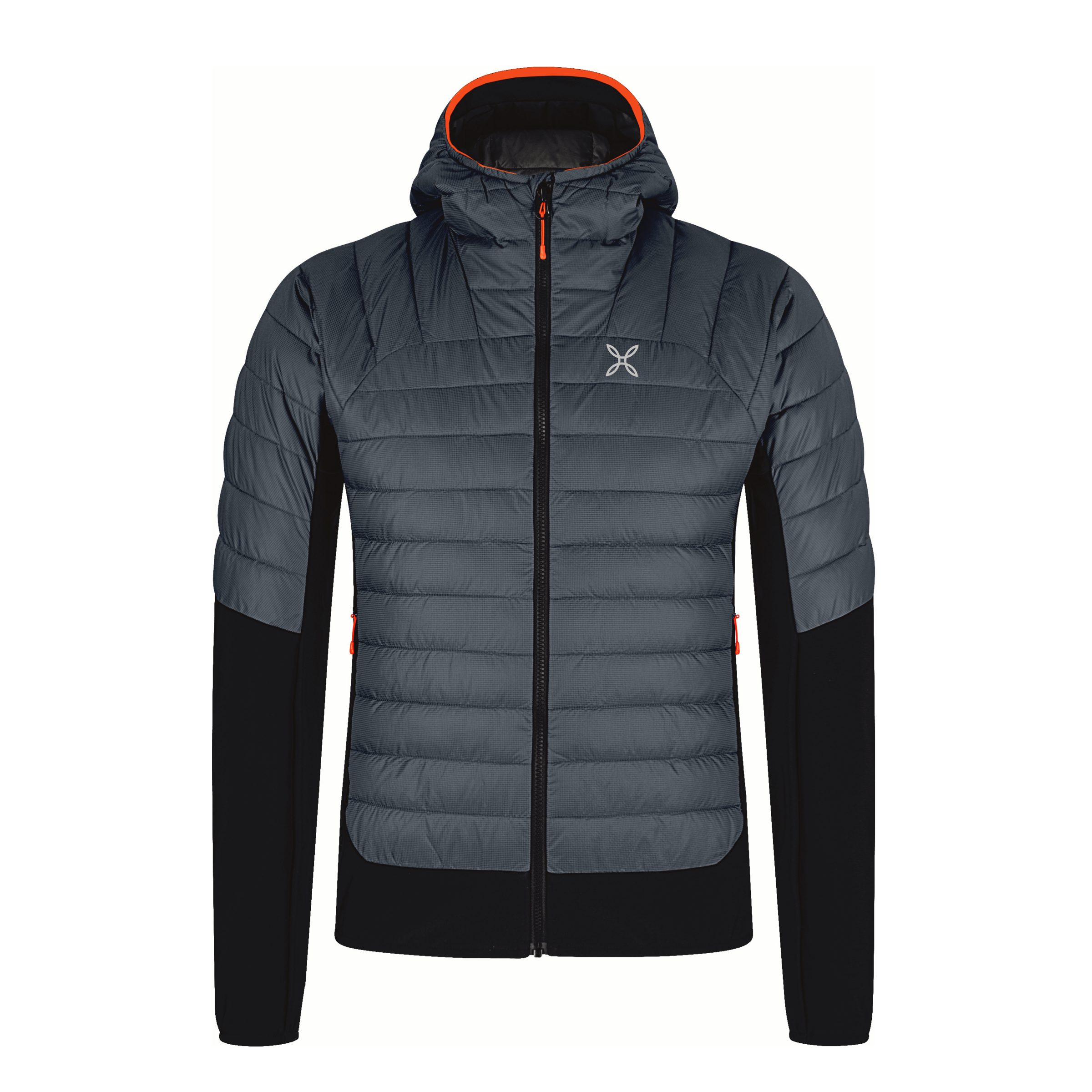Men's Peak Hybrid Hooded Jacket Antracite/Orange