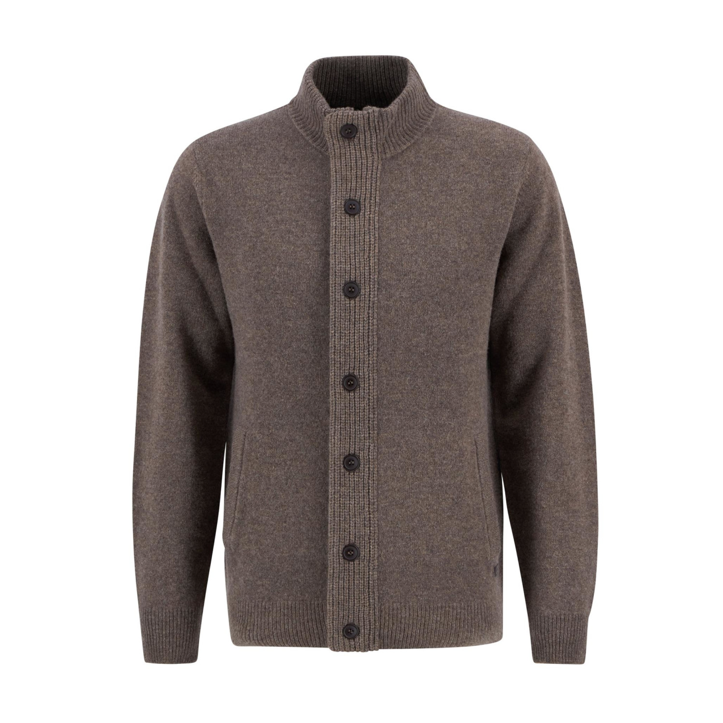 Maglia Patch Zip Uomo Dark Stone