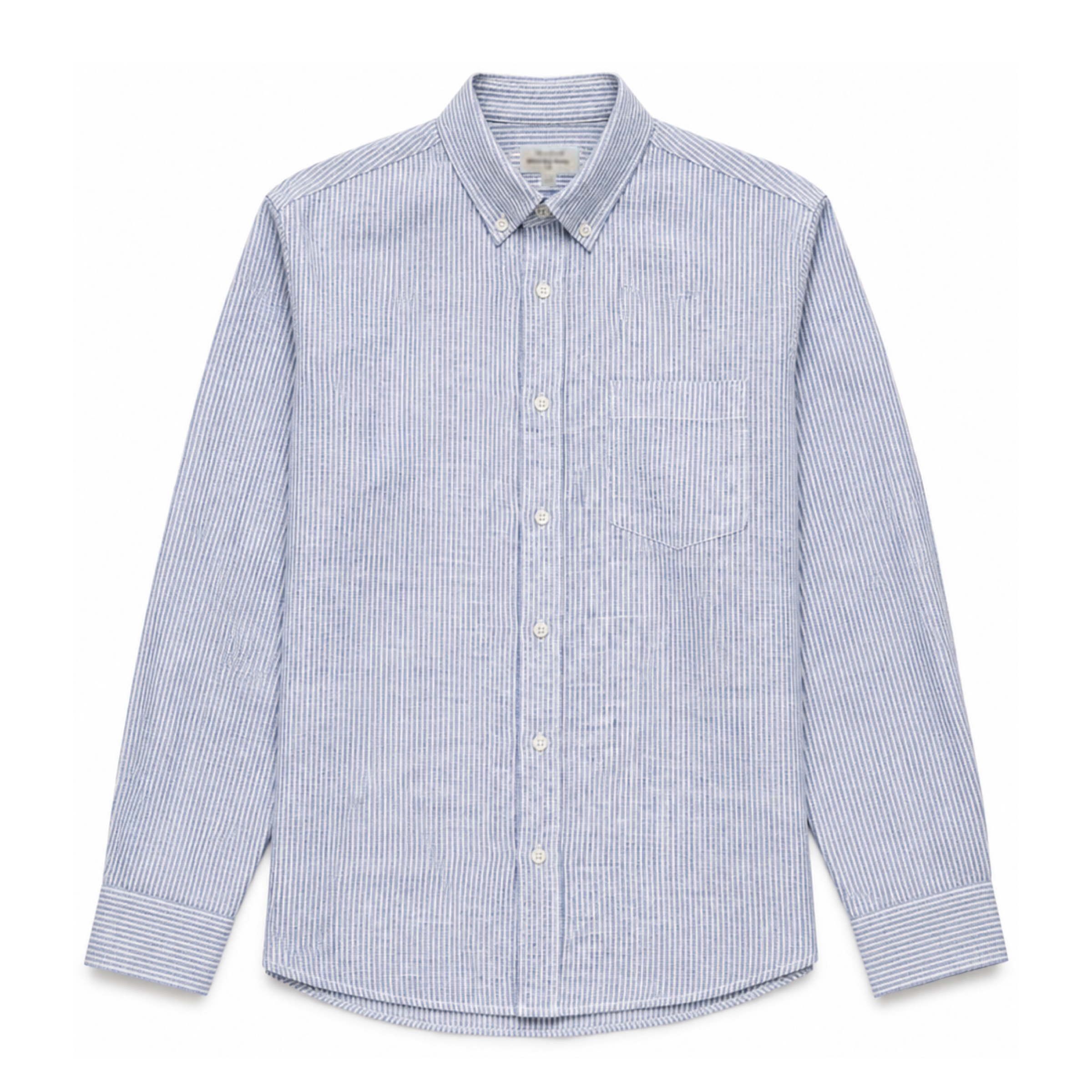 Camicia Pitt Linen Uomo Blue/White