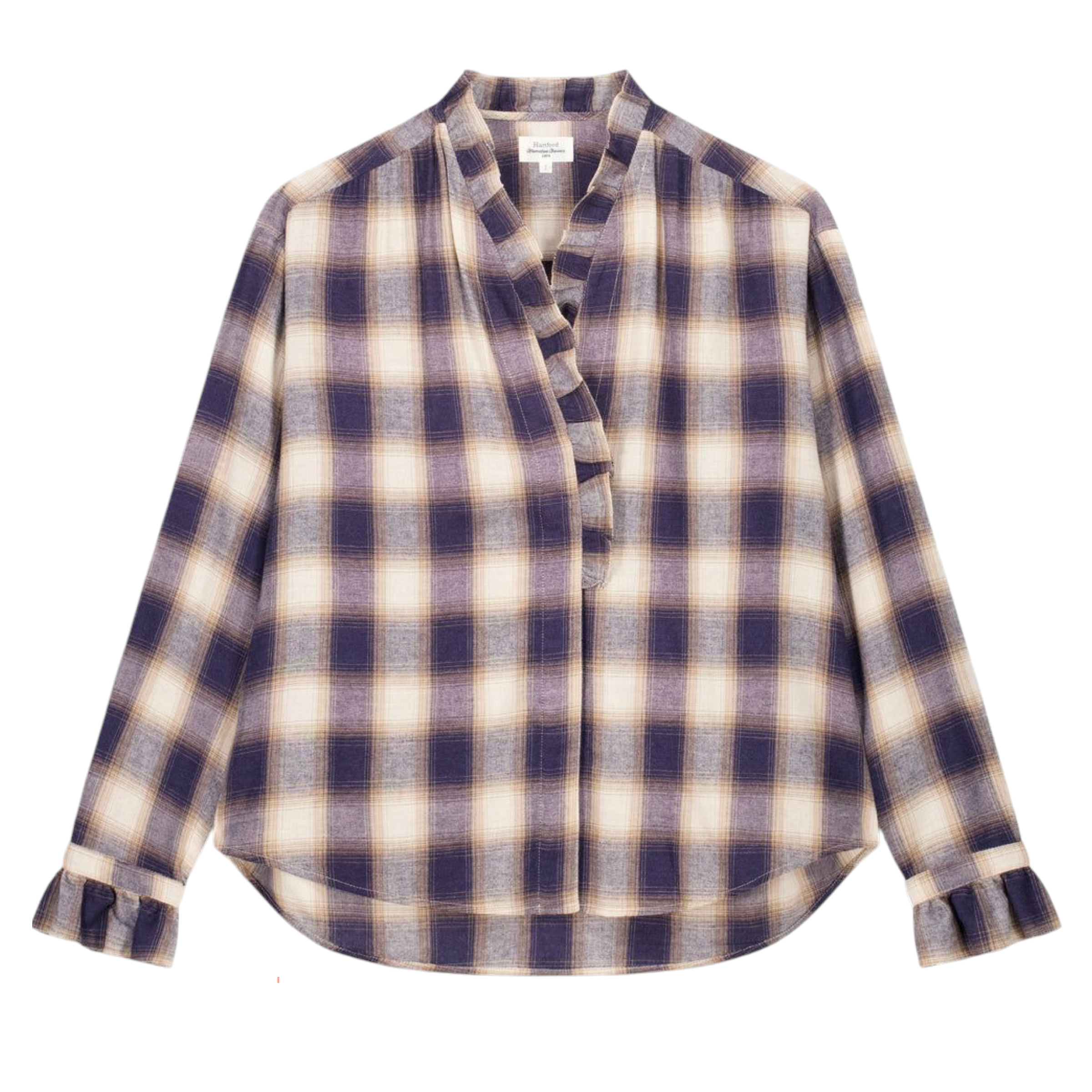 Frau Carmela Hemd Beige/Blue
