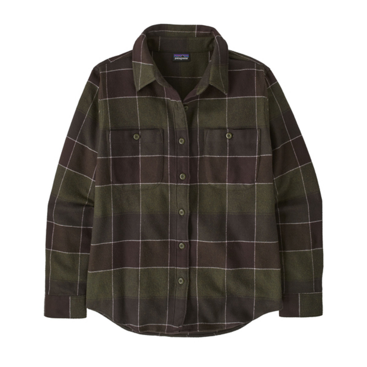 Camicia Fjord Flannel Donna Snow Owl/Basin Green