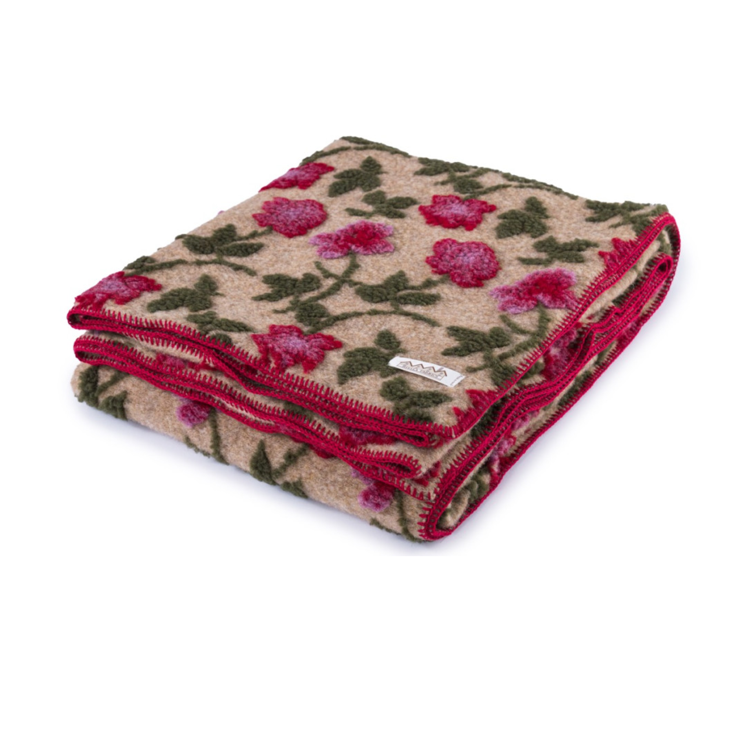 Coperta Rose Natural/Red