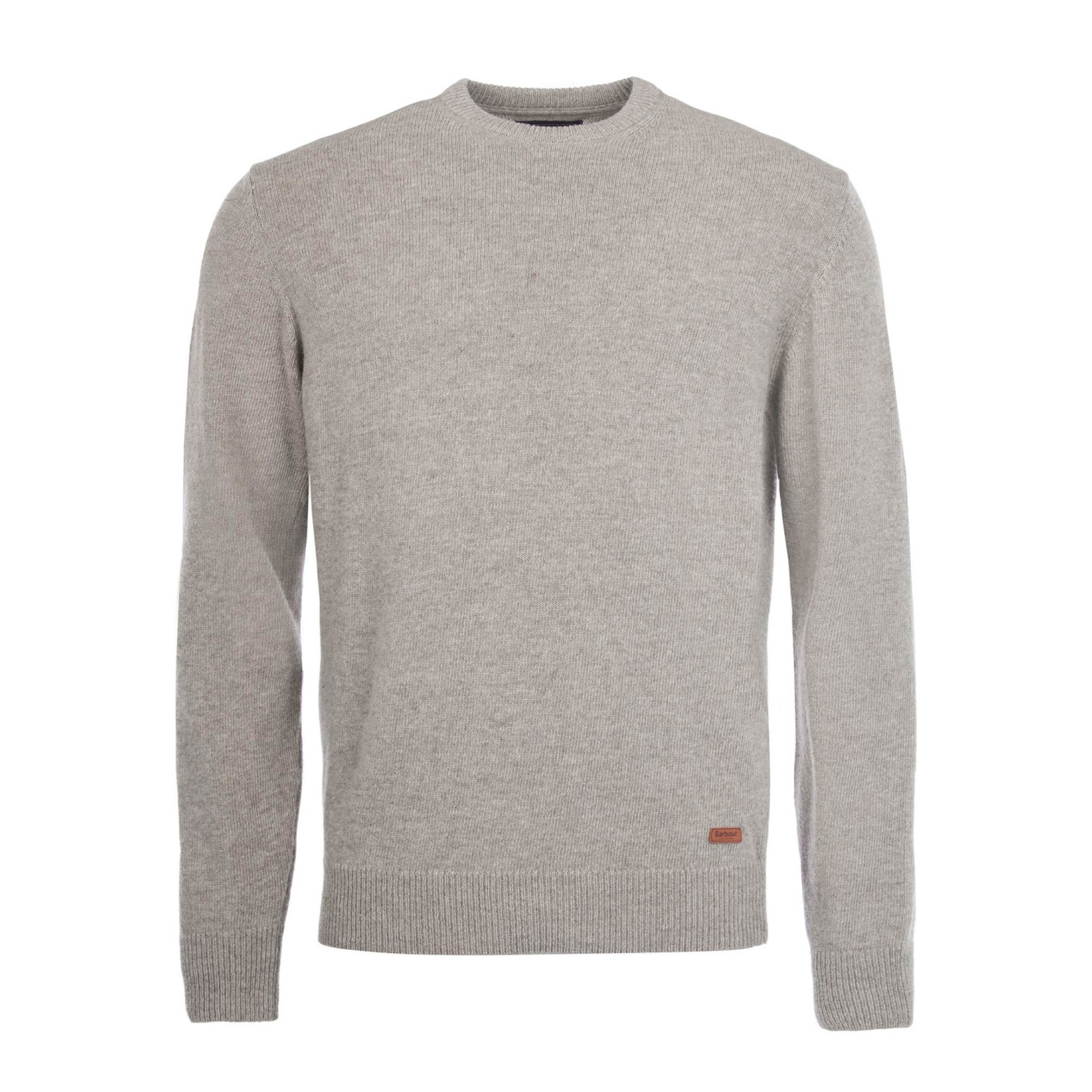 Men's Patch Crew Sweater Stone
