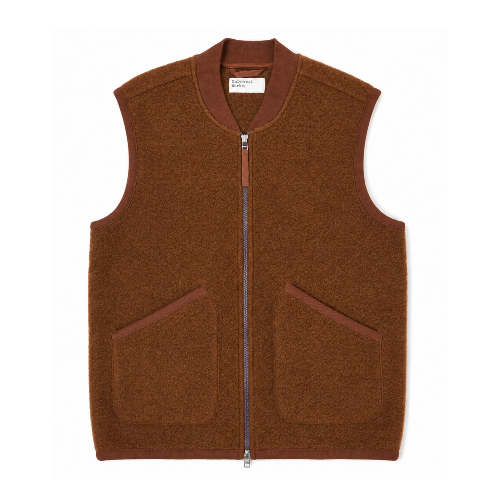 Men's Zip Waistcoat Vest Cacao