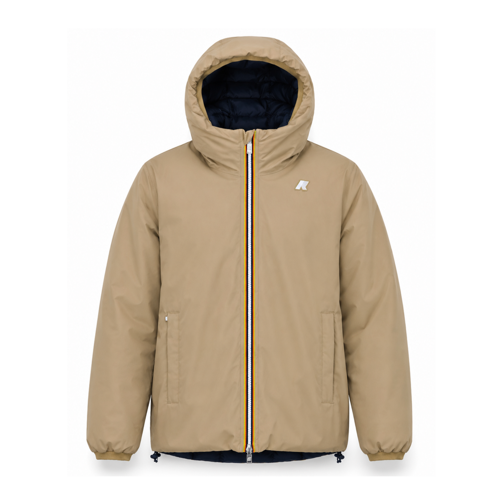Mann Jack St Thermo Double Daunenjacke Beige Khaki/Blue Depth