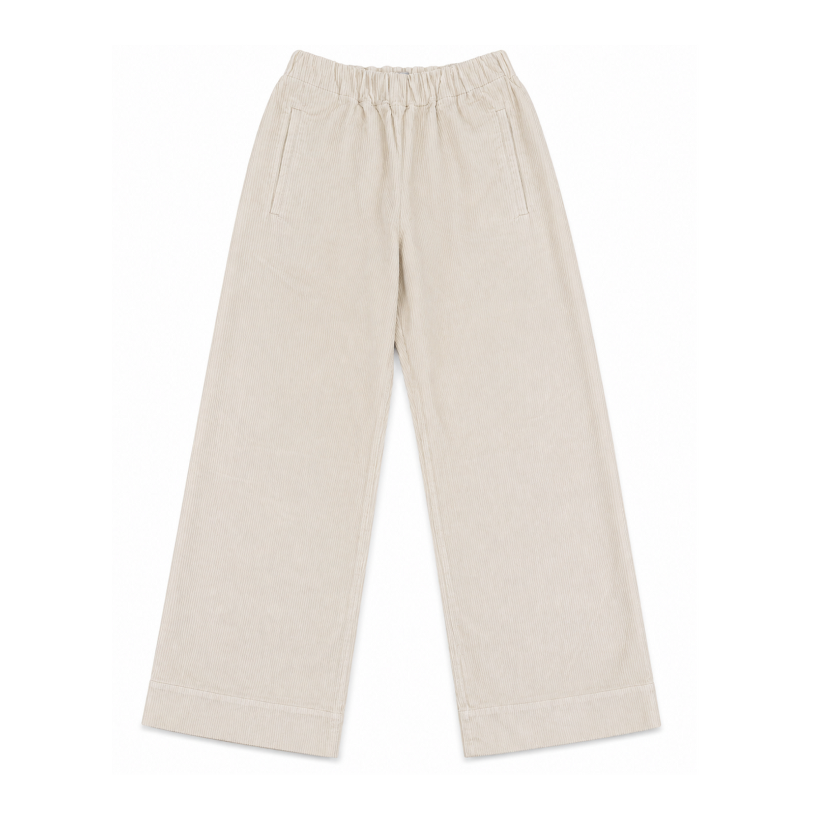 Pantalon Pensil Ribbed Velvet Mujer Ivory