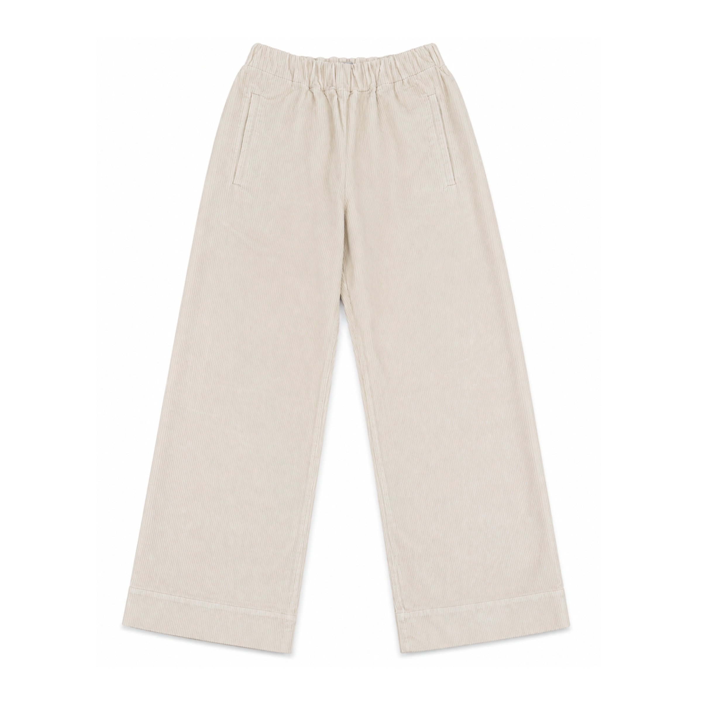 Pantalon Pensil Ribbed Velvet Femme Ivory