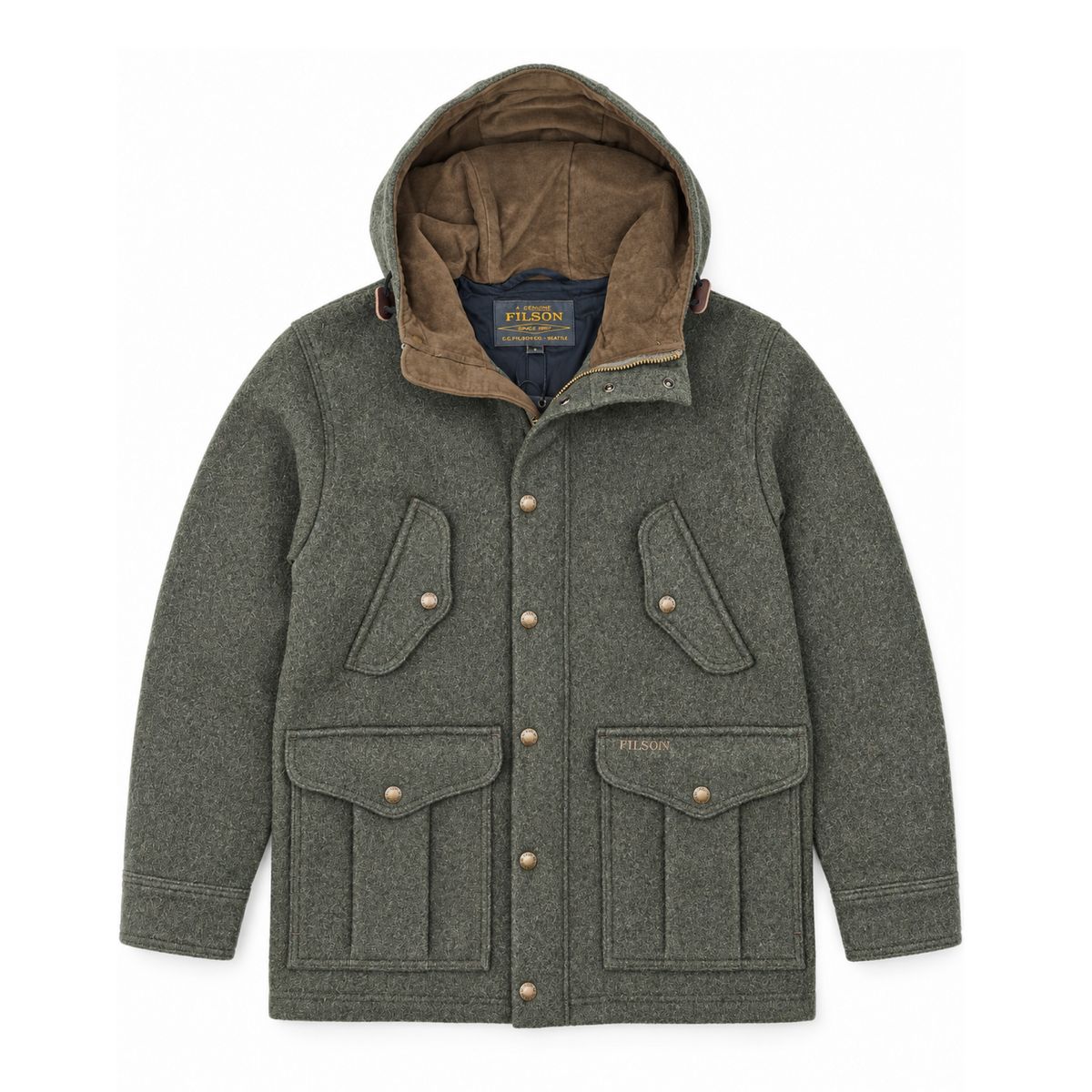 Parka Cascade Wool Mountain Hombre Pine Green