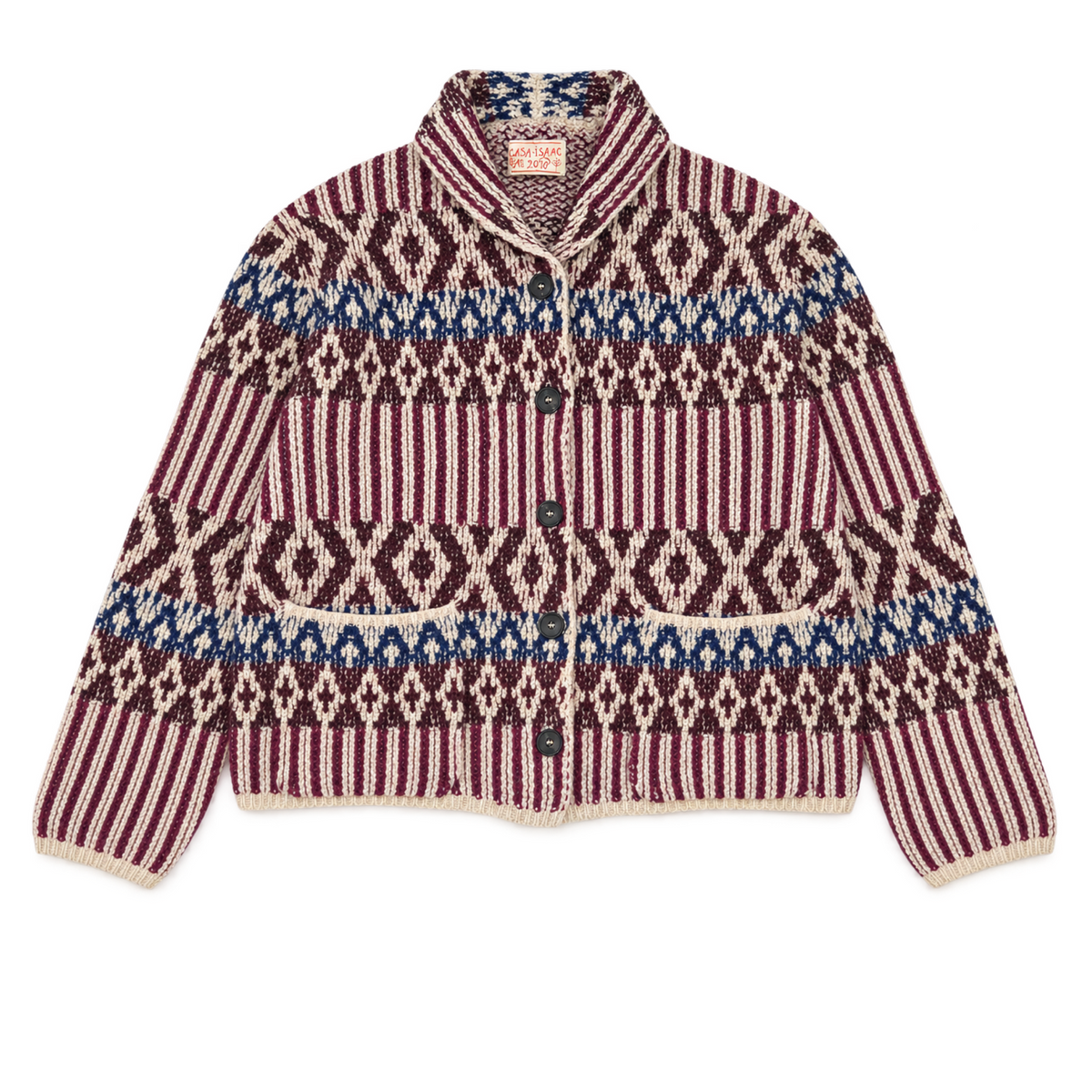 Maglia Folk 6 Donna Wine/Indigo