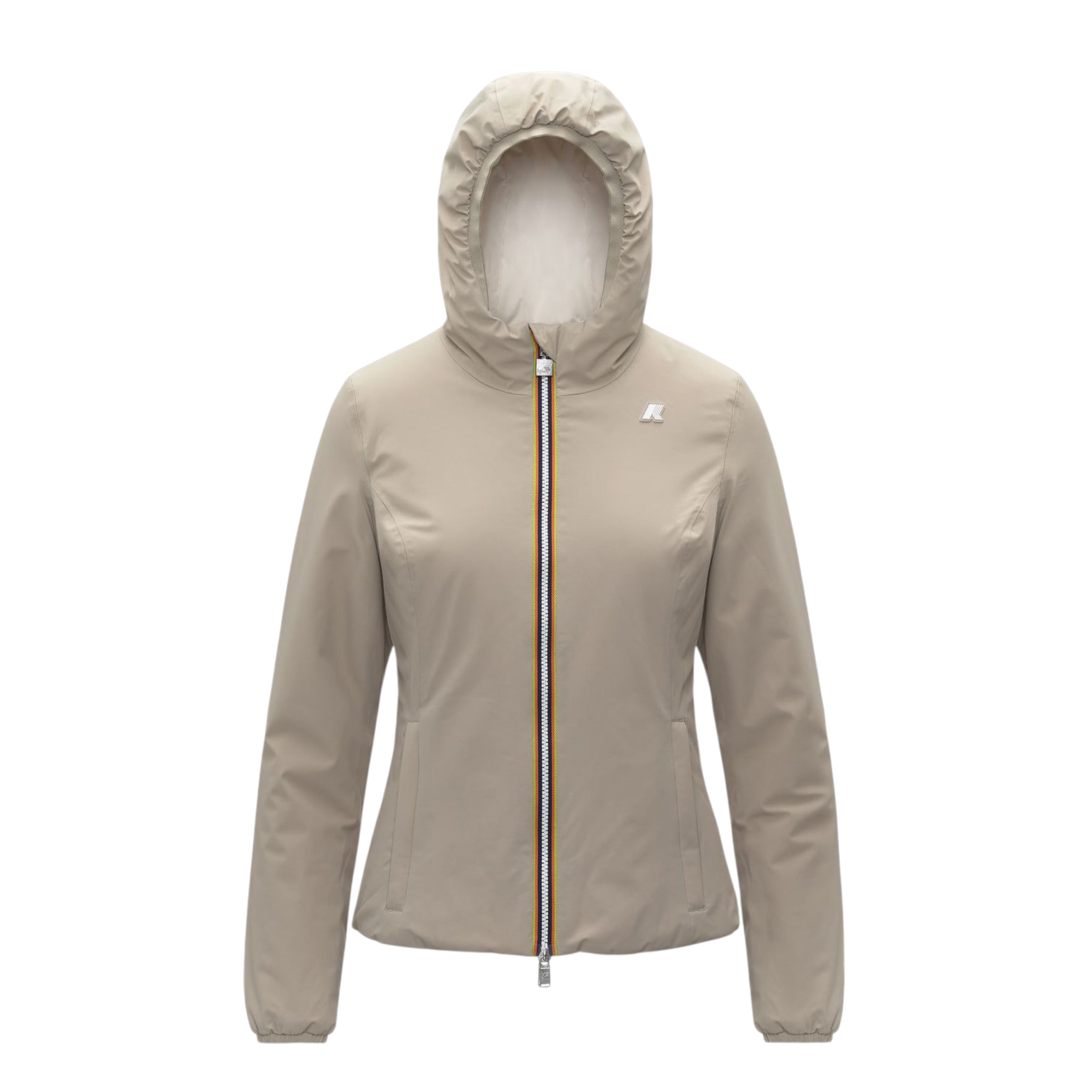 Women's Lily Stretch Warm Double Jacket Beige Cashmere/White Gardenia