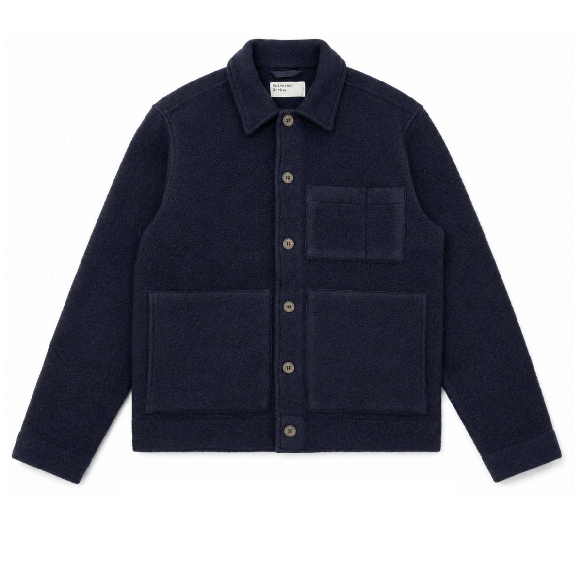 Mann Uniform Wool Fleece Jacke Navy
