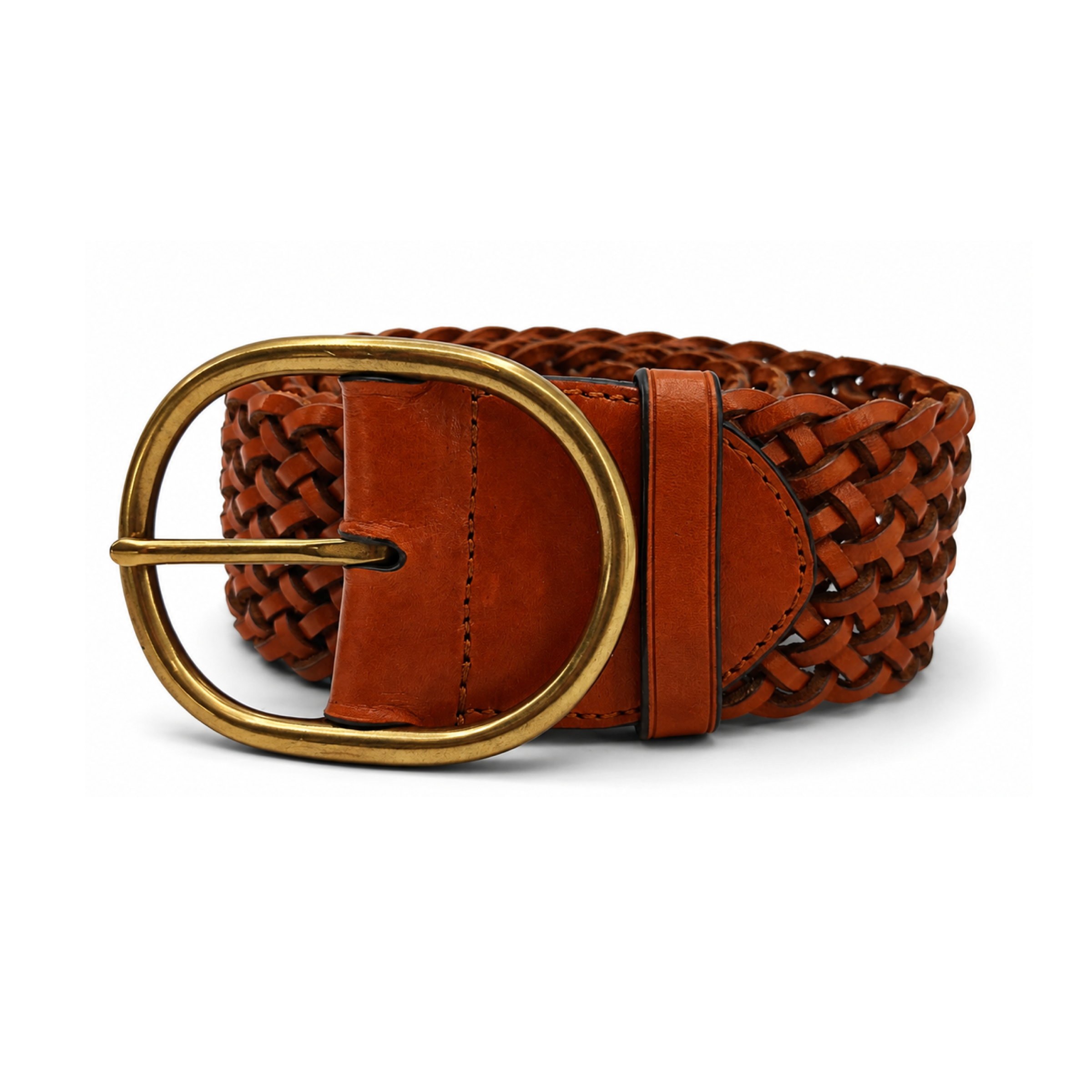 Cintura 16Play Oval Buckle 5Cm Donna Tan/Black Edges