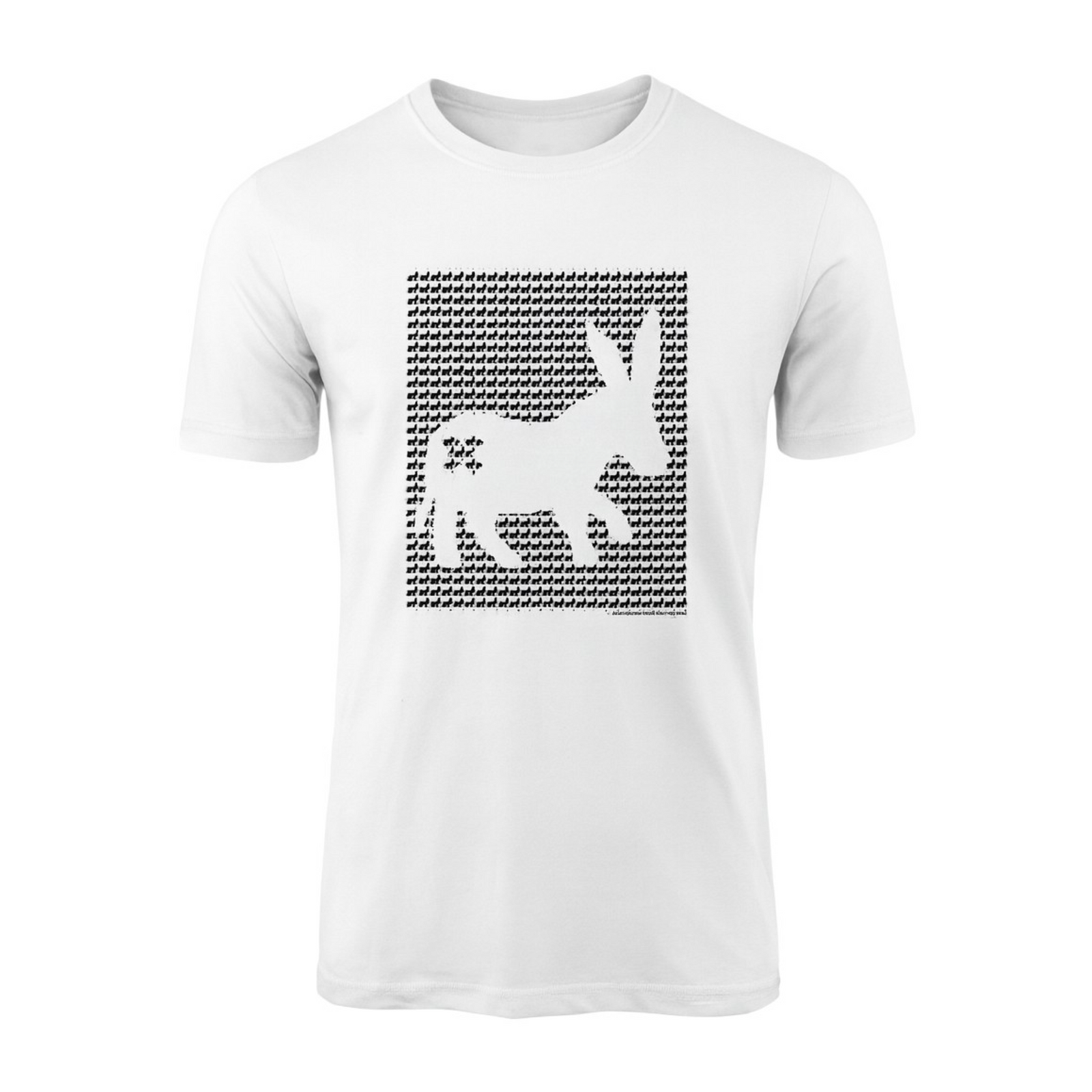 T-shirt homme à motif logo blanc/noir