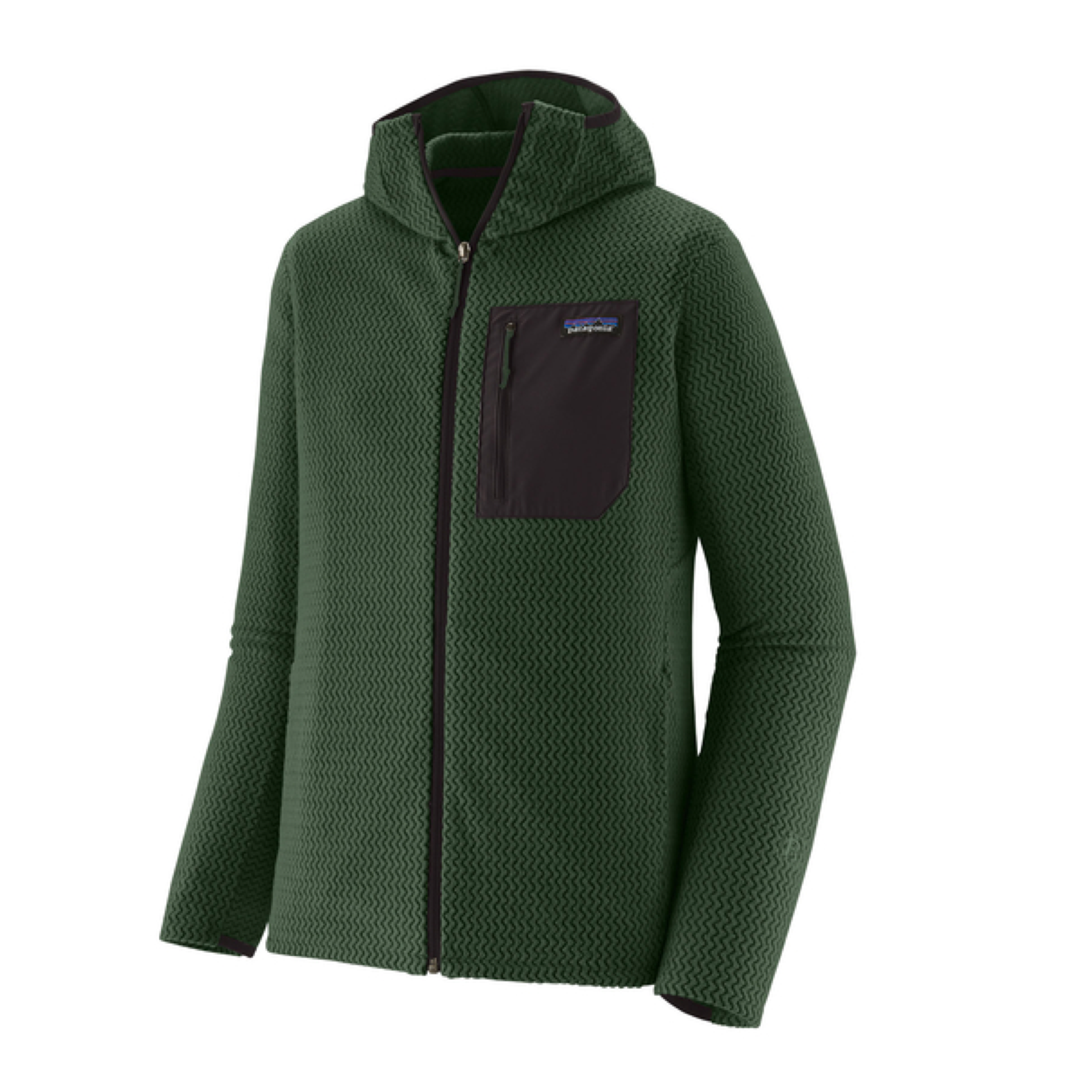 Men's R1 Air Full-Zip Hoody Jumper Treeline Green