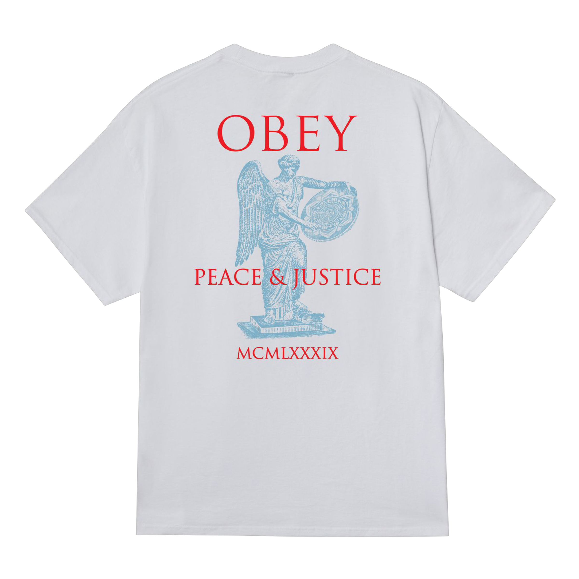 T-shirt Peace&Justice Statue Uomo White