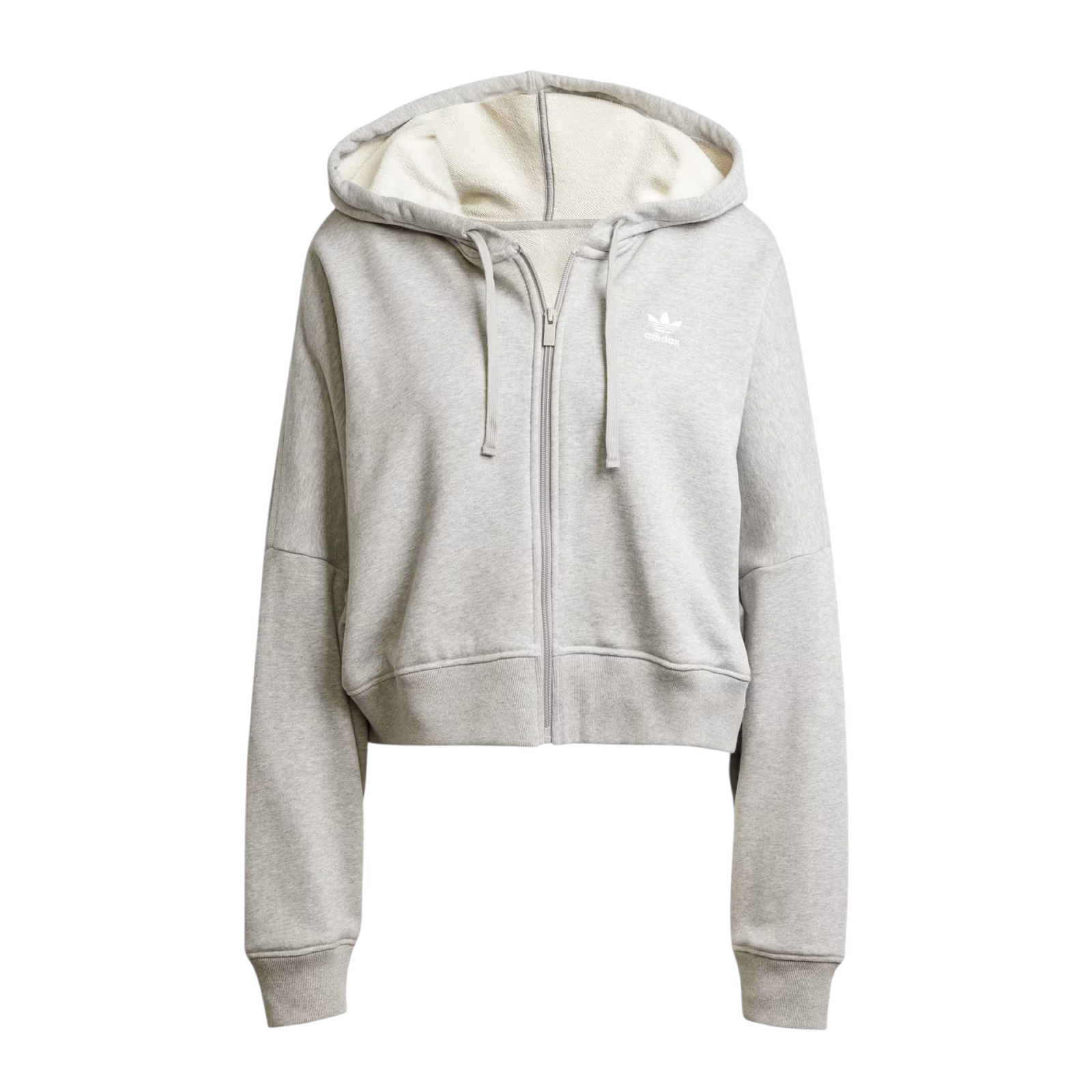 Sudadera Hoodie Essential Short Mujer Medium Grey Heather