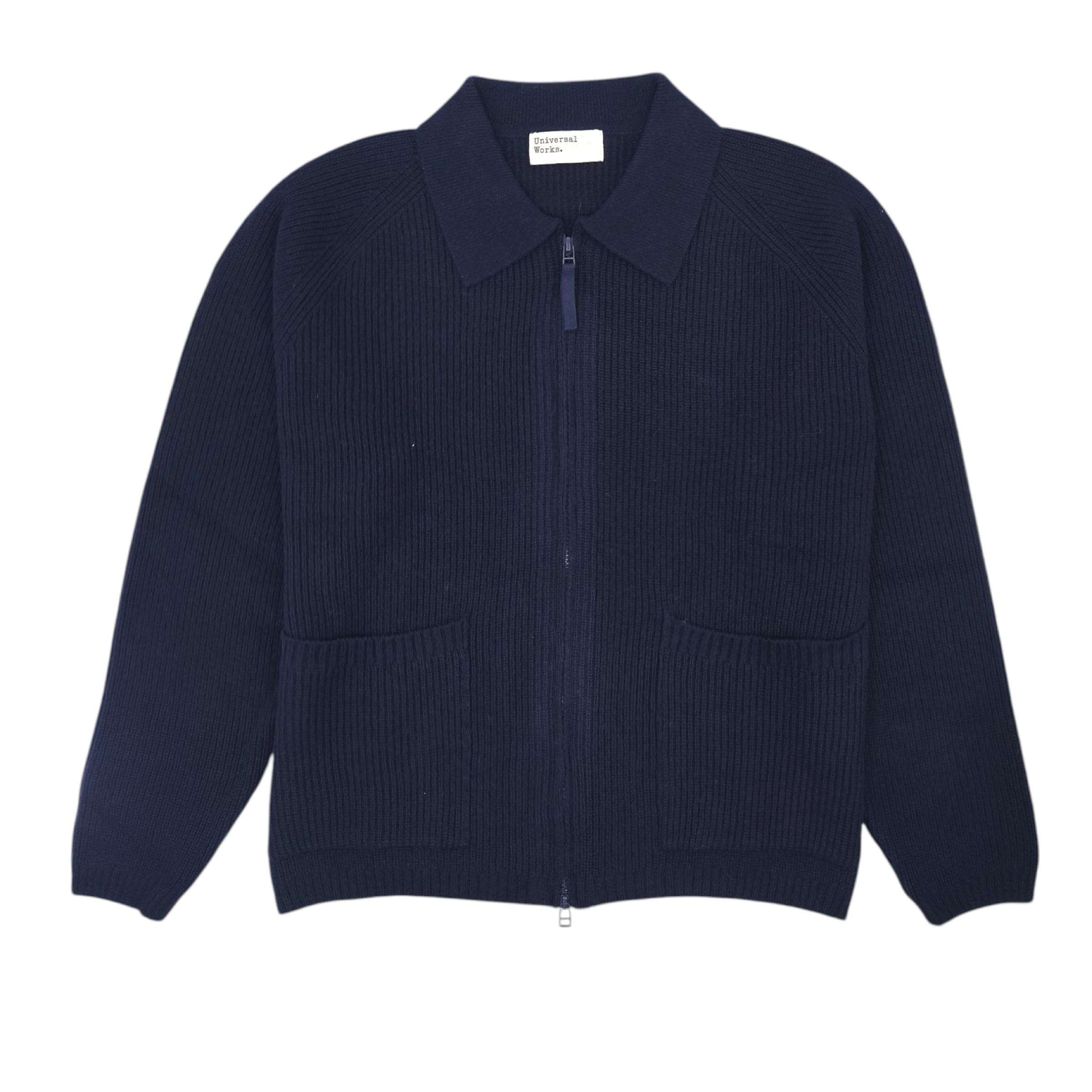 Maglia Zip Ecowool Uomo Navy