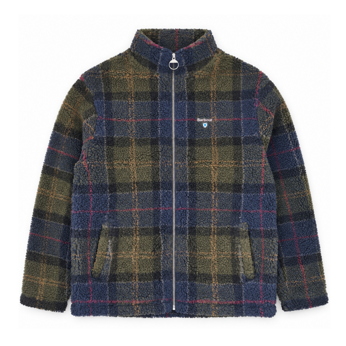 Mann Flece Zip Through Pullover Shadow Classic Tartan