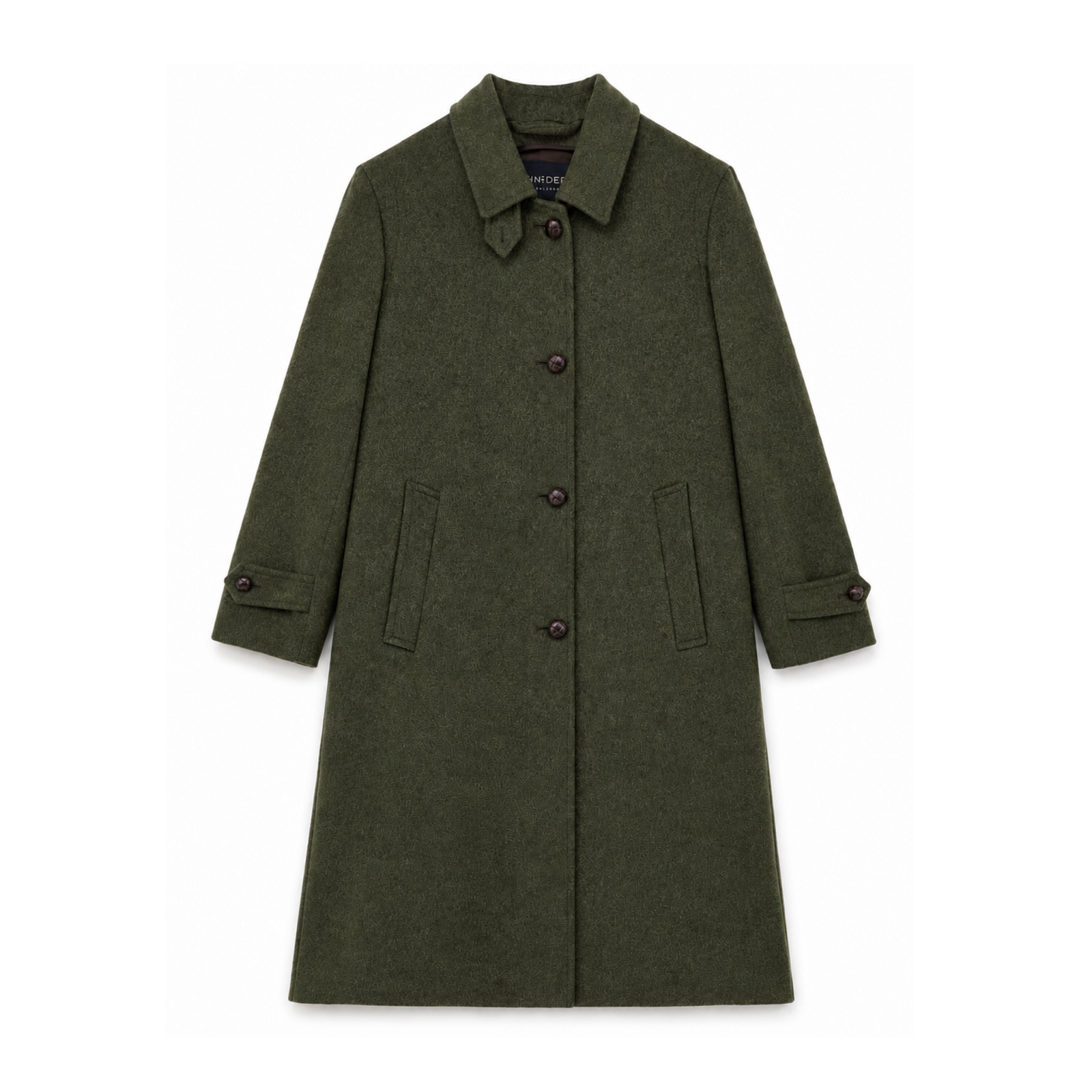 Frau Lena Long Mantel Loden Green