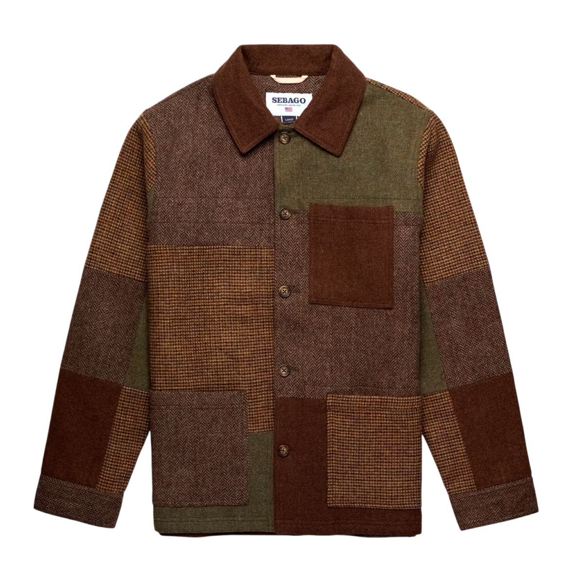 Chaqueta Dorr Patchwork Brown Multicolor