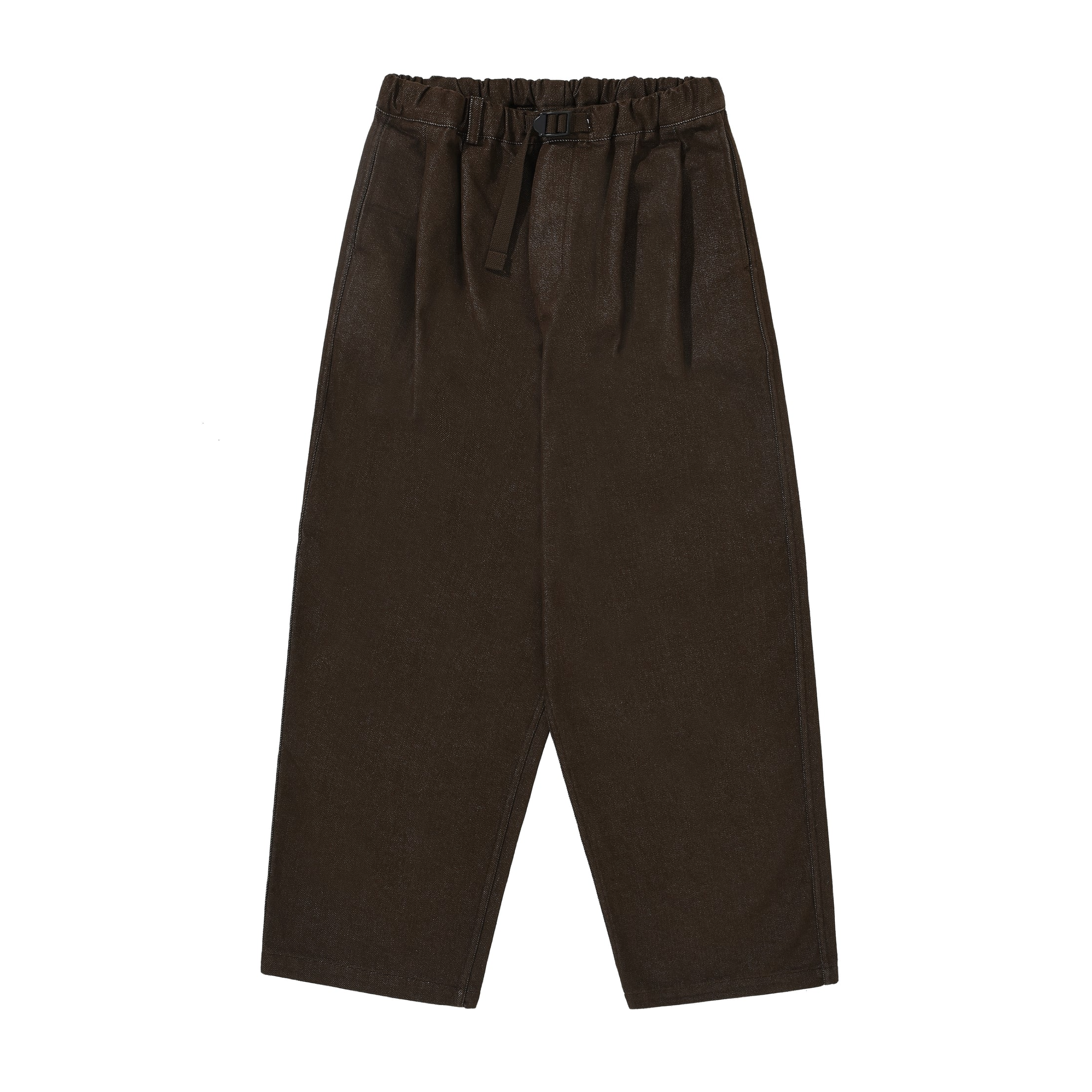 Pantaloni Two Tuck Wide Denim Brown
