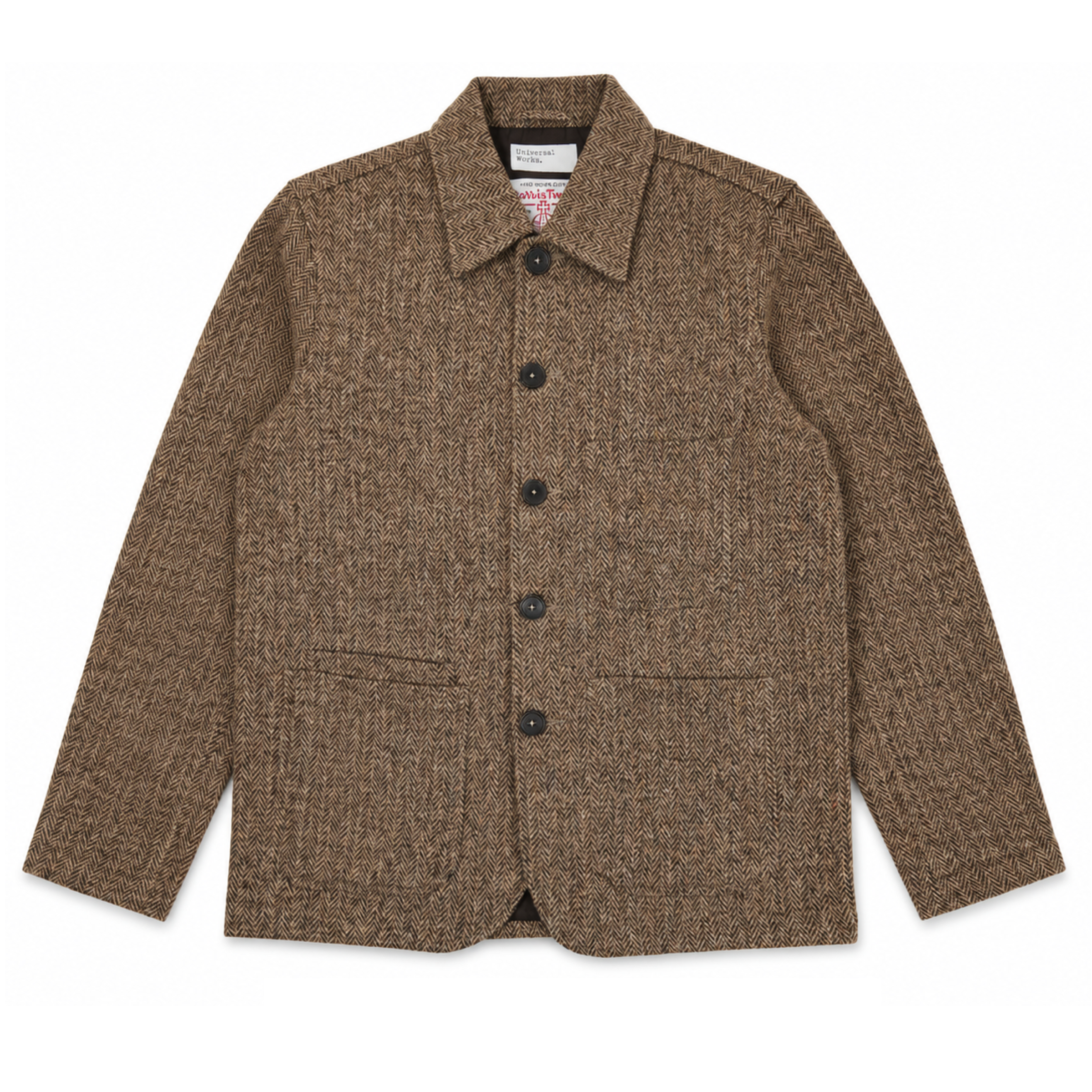 Mann Harris Tweed Jacke Sand/Brown