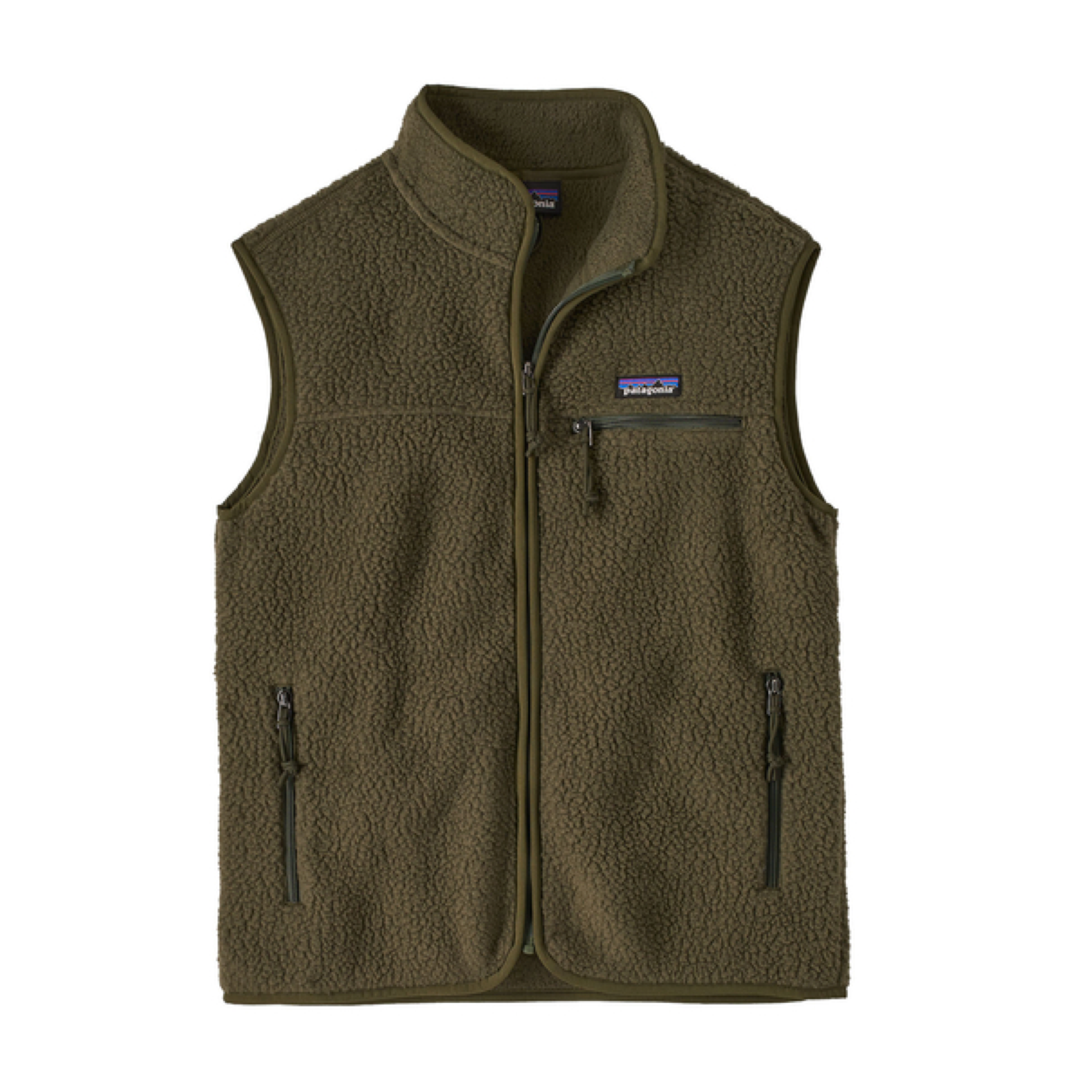 Gilet Retro Pile Femme Basin Green