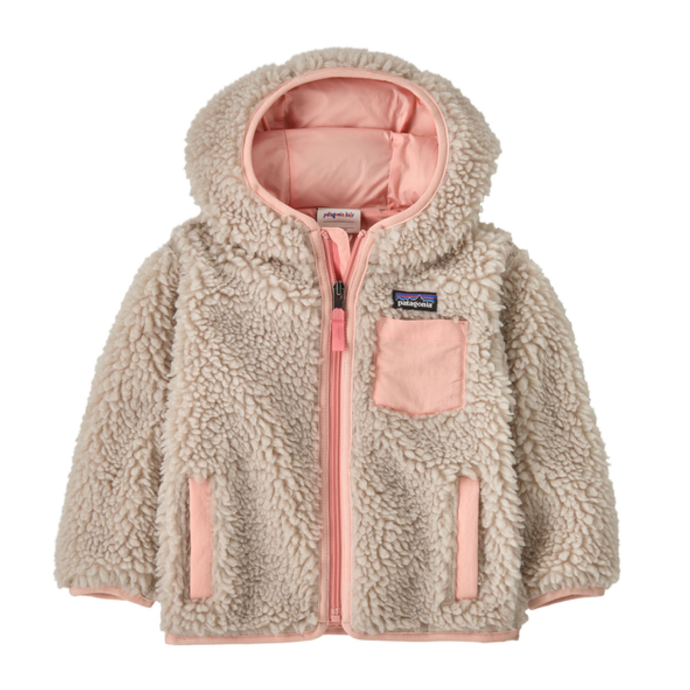 Giacca Retro-X Hoody Bambina Natural/Sunlit Pink