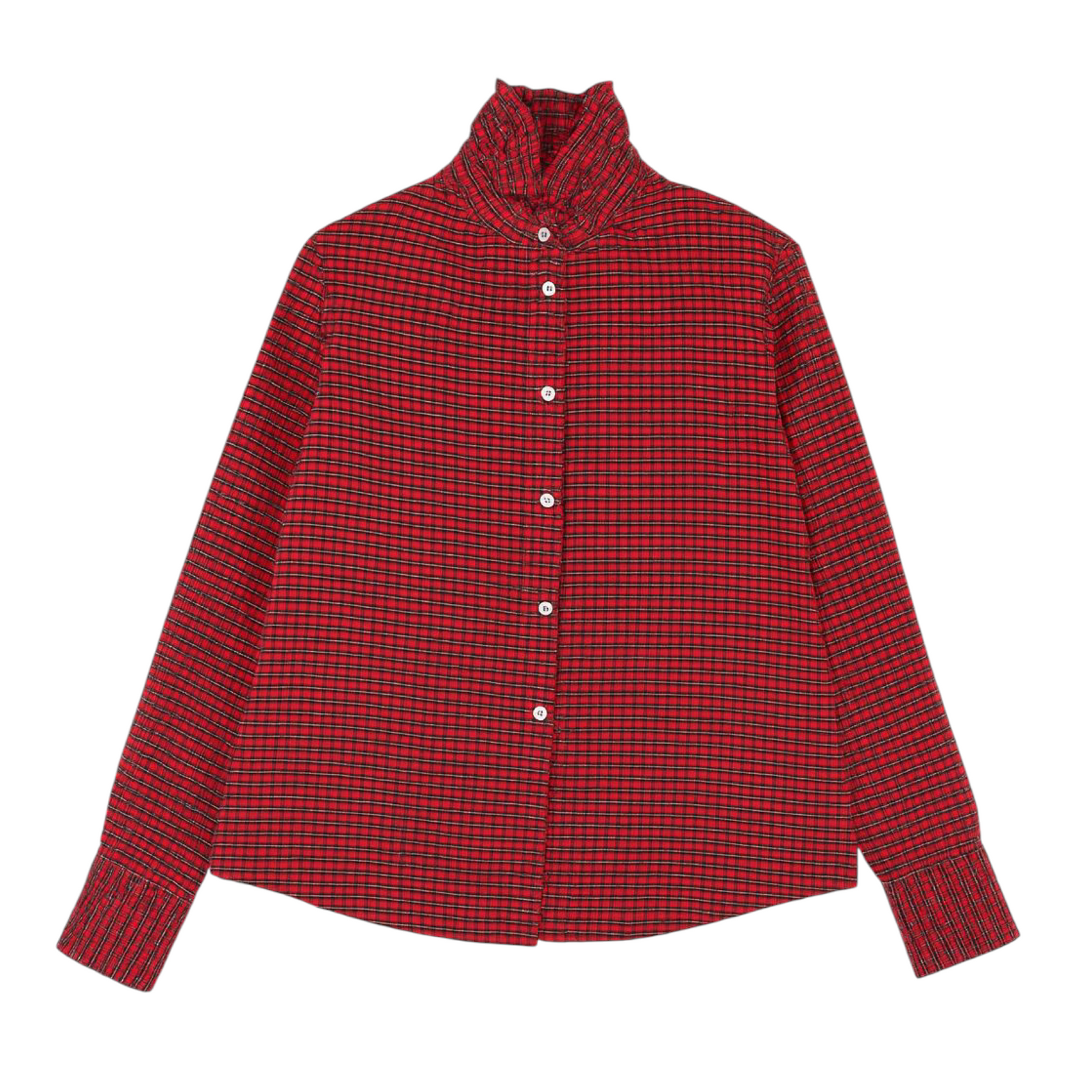 Frau Rose Hemd Tartan Red