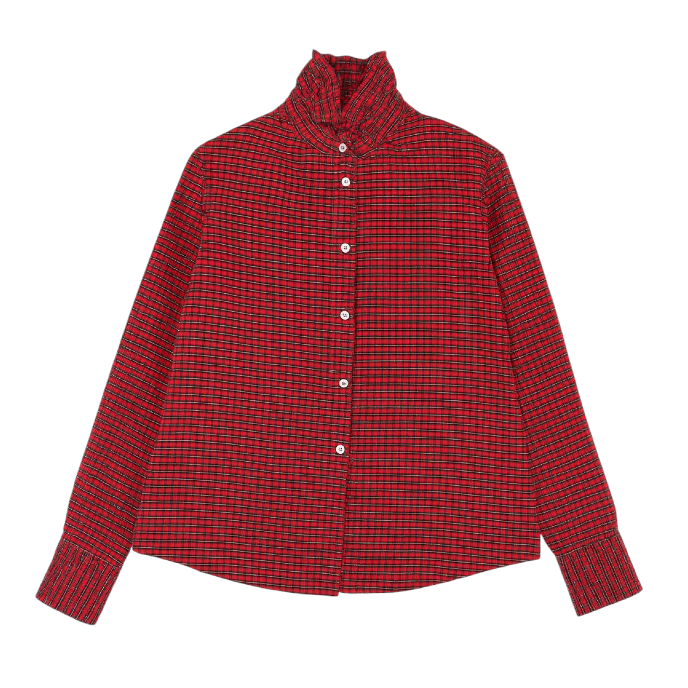 Camicia Rose Donna Tartan Red