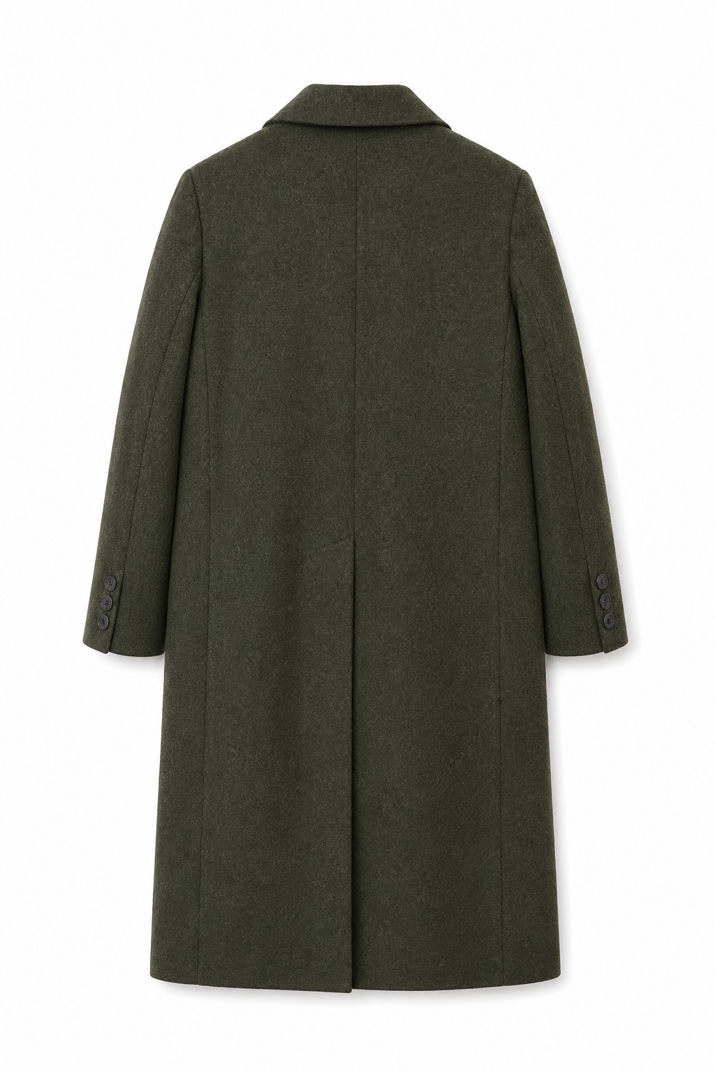 Frau Bella Long Mantel Loden Green
