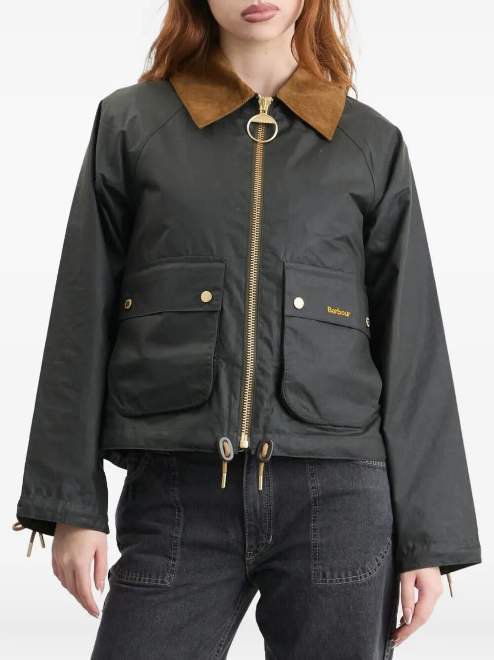 Giacca Marron Wax Donna Olive